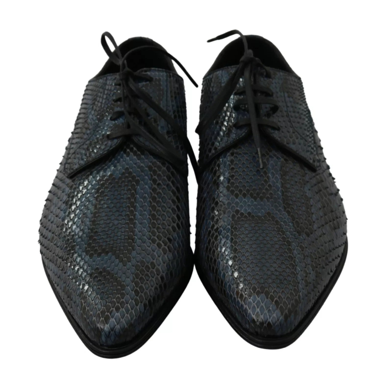 Dolce & Gabbana Blue Python Leather Snakeskin Shoes Dolce & Gabbana