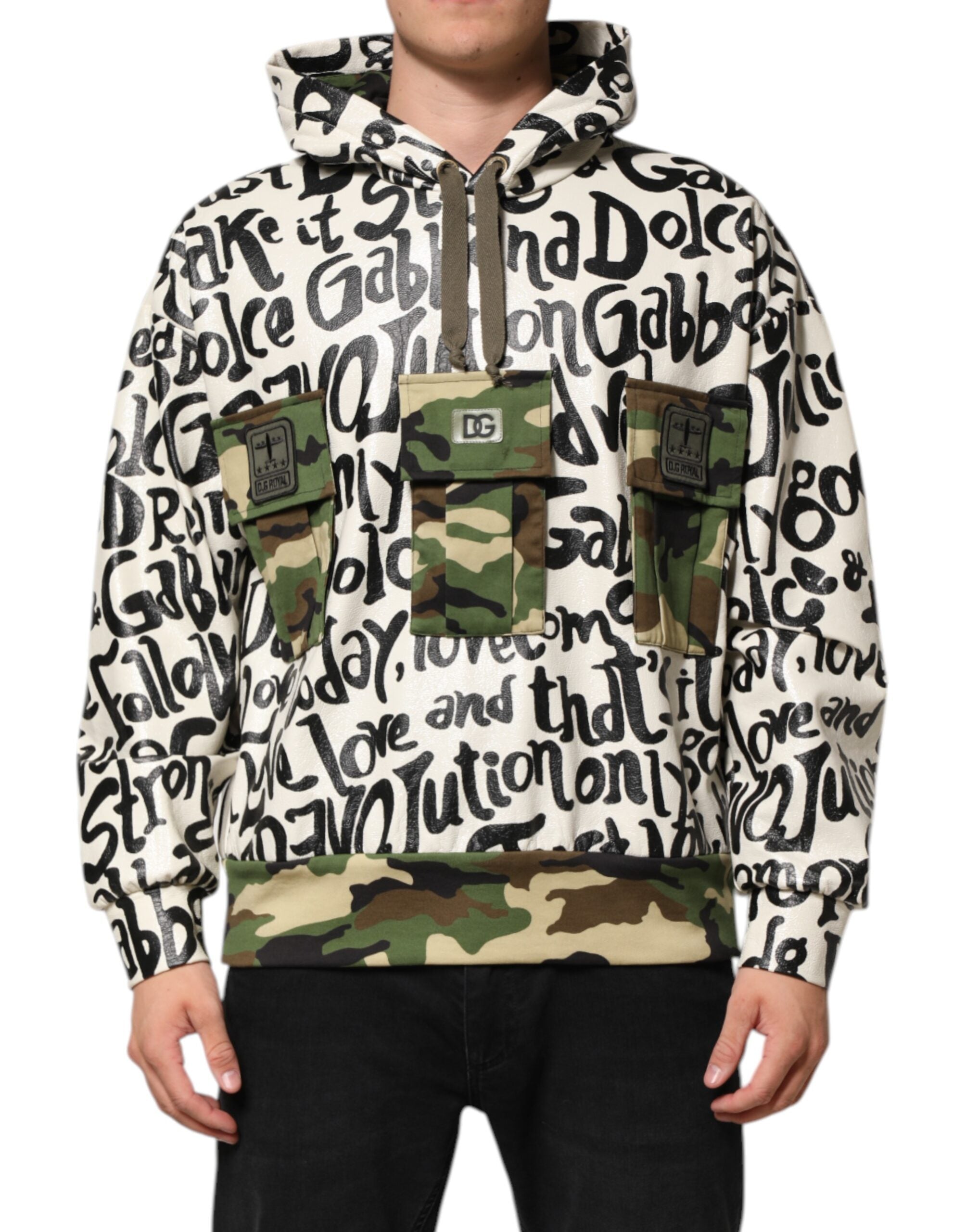 Dolce & Gabbana Multicolor Hooded DGMania Sweatshirt Sweater Dolce & Gabbana