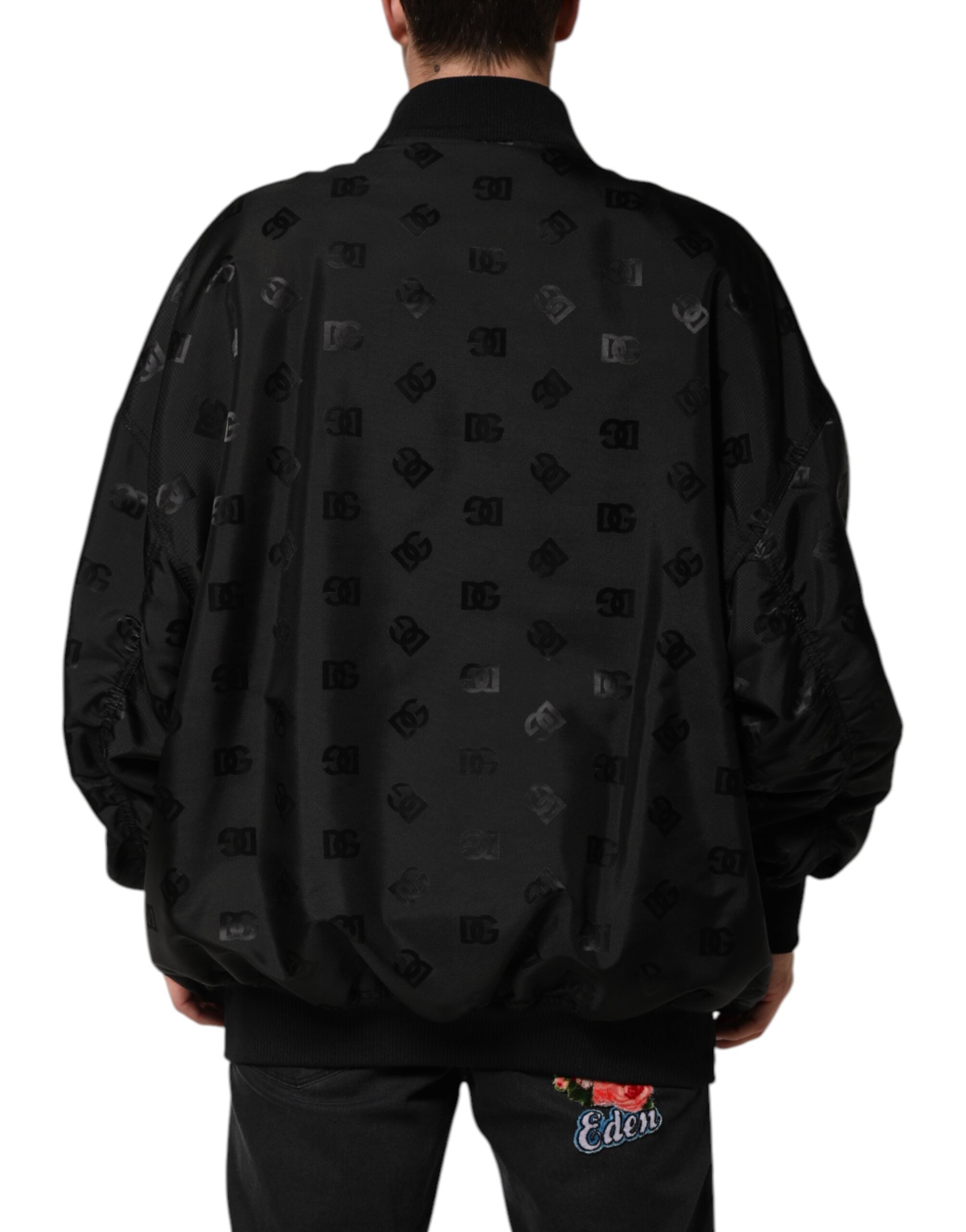 Dolce & Gabbana Black Cargo Windbraker Logo Mania Jacket Dolce & Gabbana