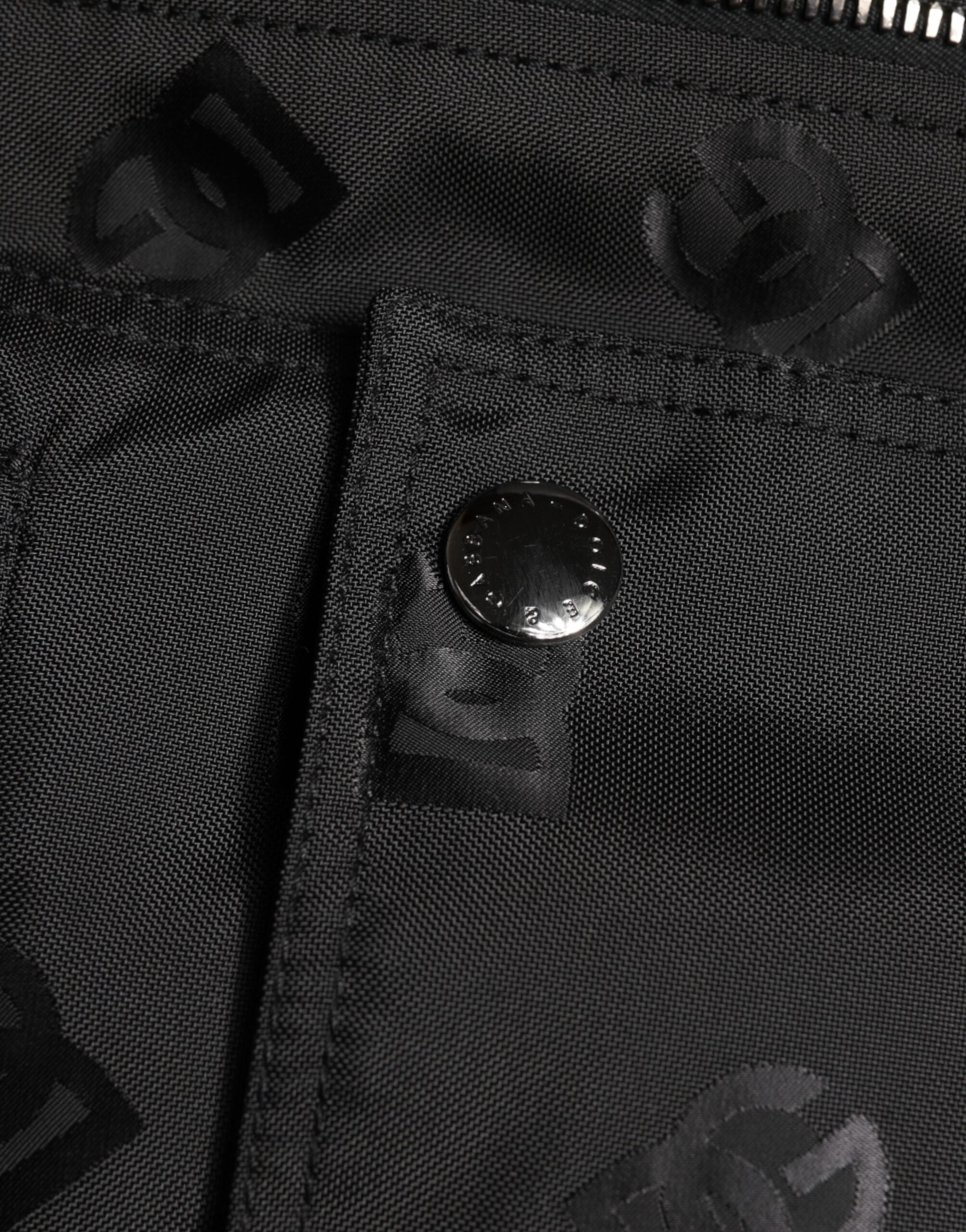 Dolce & Gabbana Black Cargo Windbraker Logo Mania Jacket Dolce & Gabbana