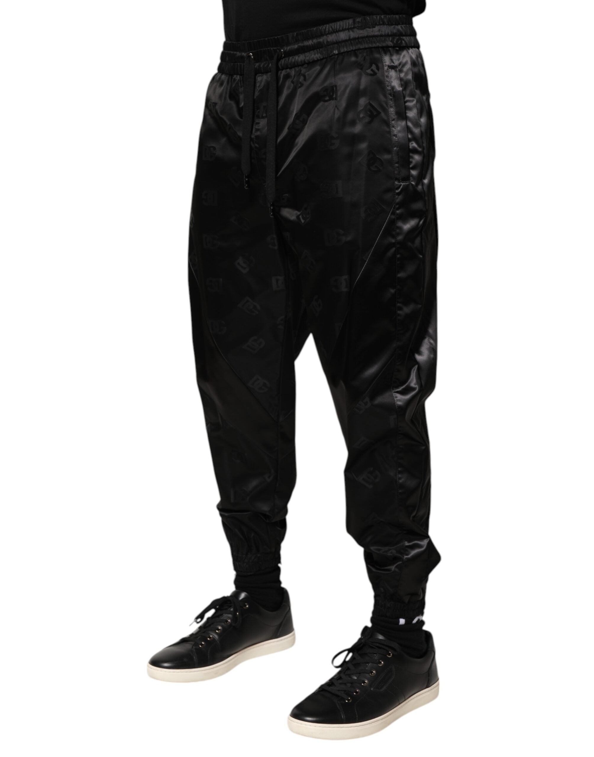 Dolce & Gabbana Black Logo DG Print Men Jogger Sweatpants Pants Dolce & Gabbana
