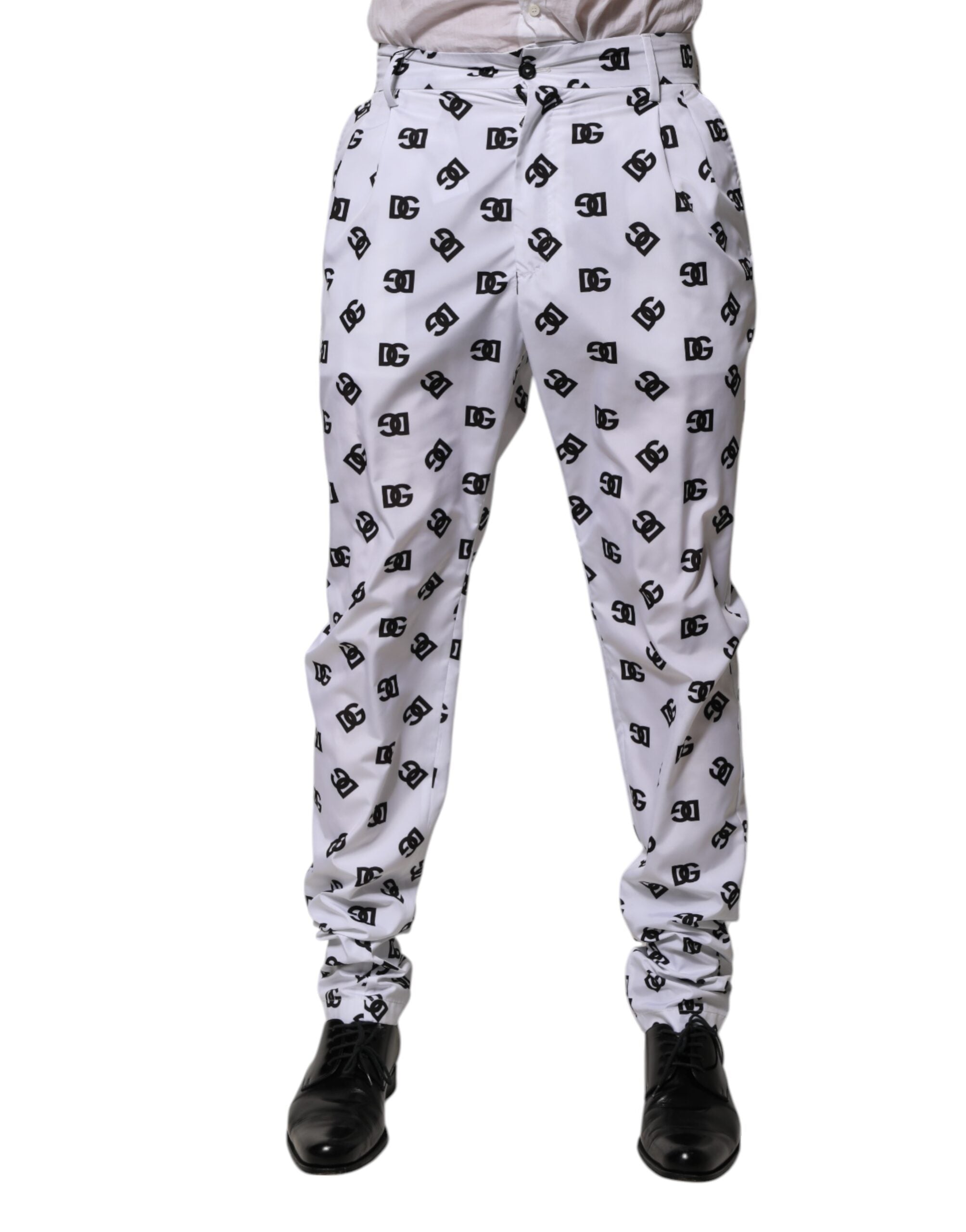 Dolce & Gabbana White Logo Cotton Skinny Denim Trouser Pants Dolce & Gabbana