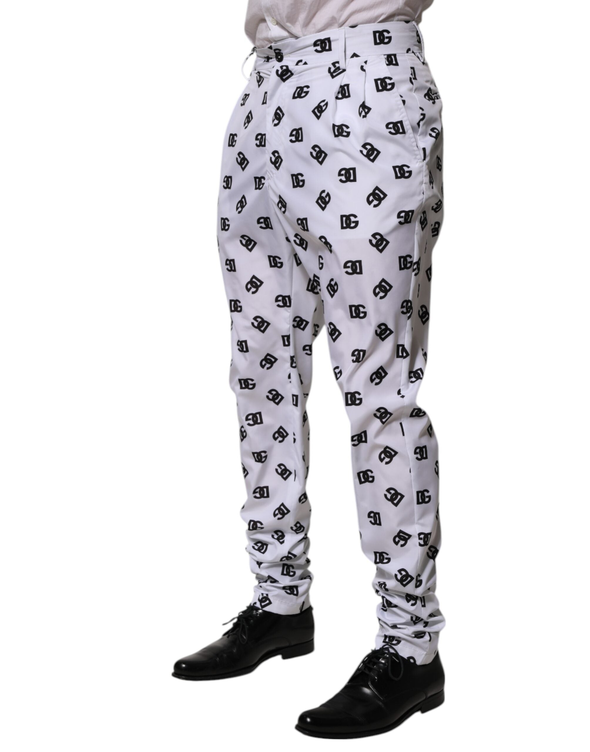 Dolce & Gabbana White Logo Cotton Skinny Denim Trouser Pants Dolce & Gabbana