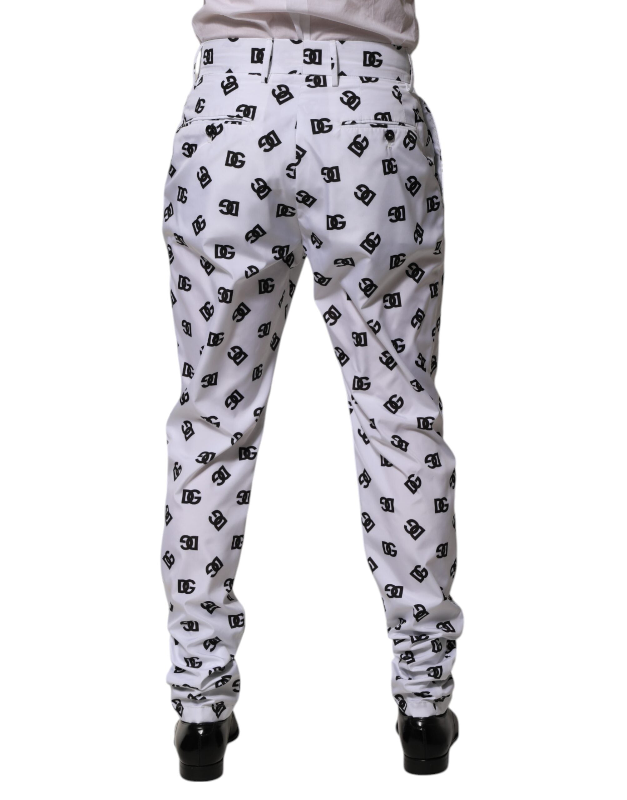 Dolce & Gabbana White Logo Cotton Skinny Denim Trouser Pants Dolce & Gabbana