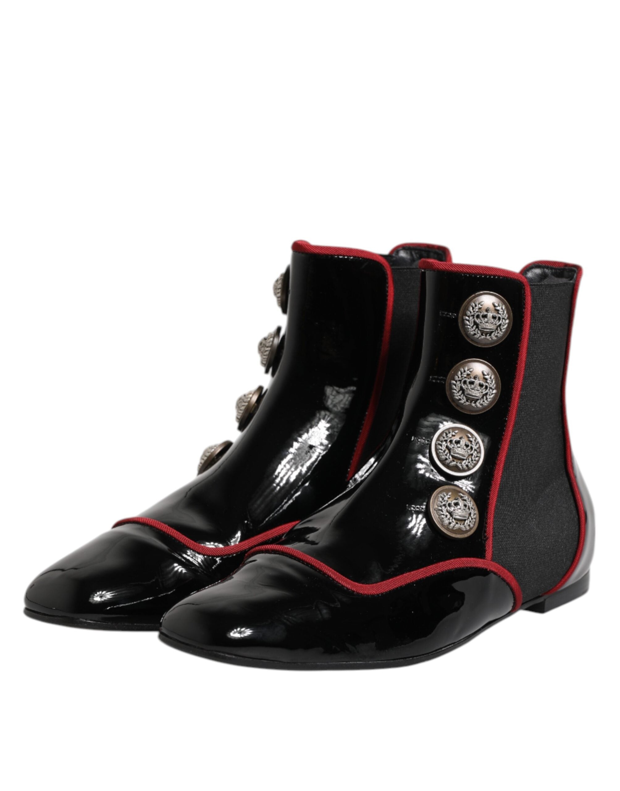 Dolce & Gabbana Black Jackie Buttoned Chelsea Boots Shoes Dolce & Gabbana