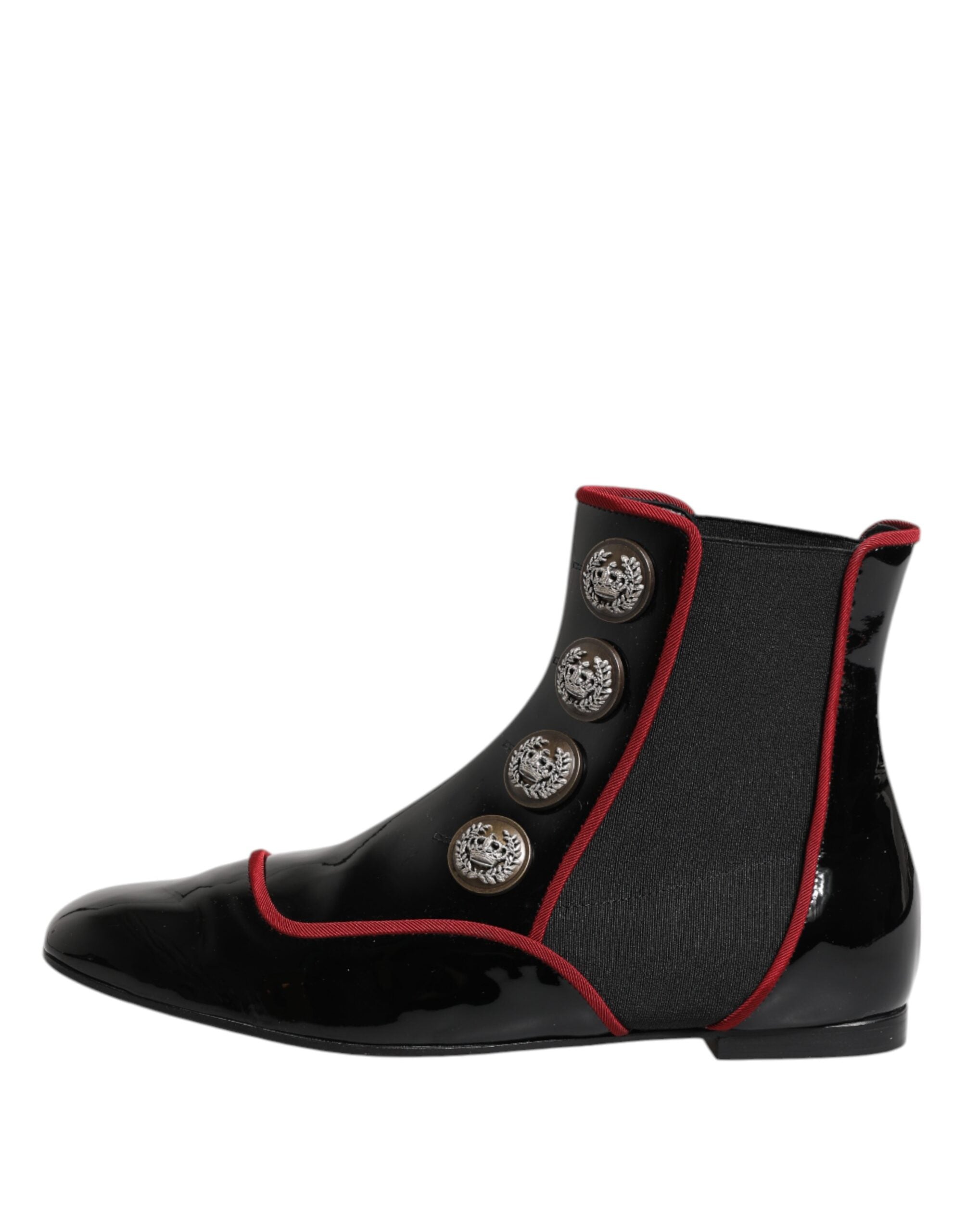 Dolce & Gabbana Black Jackie Buttoned Chelsea Boots Shoes Dolce & Gabbana