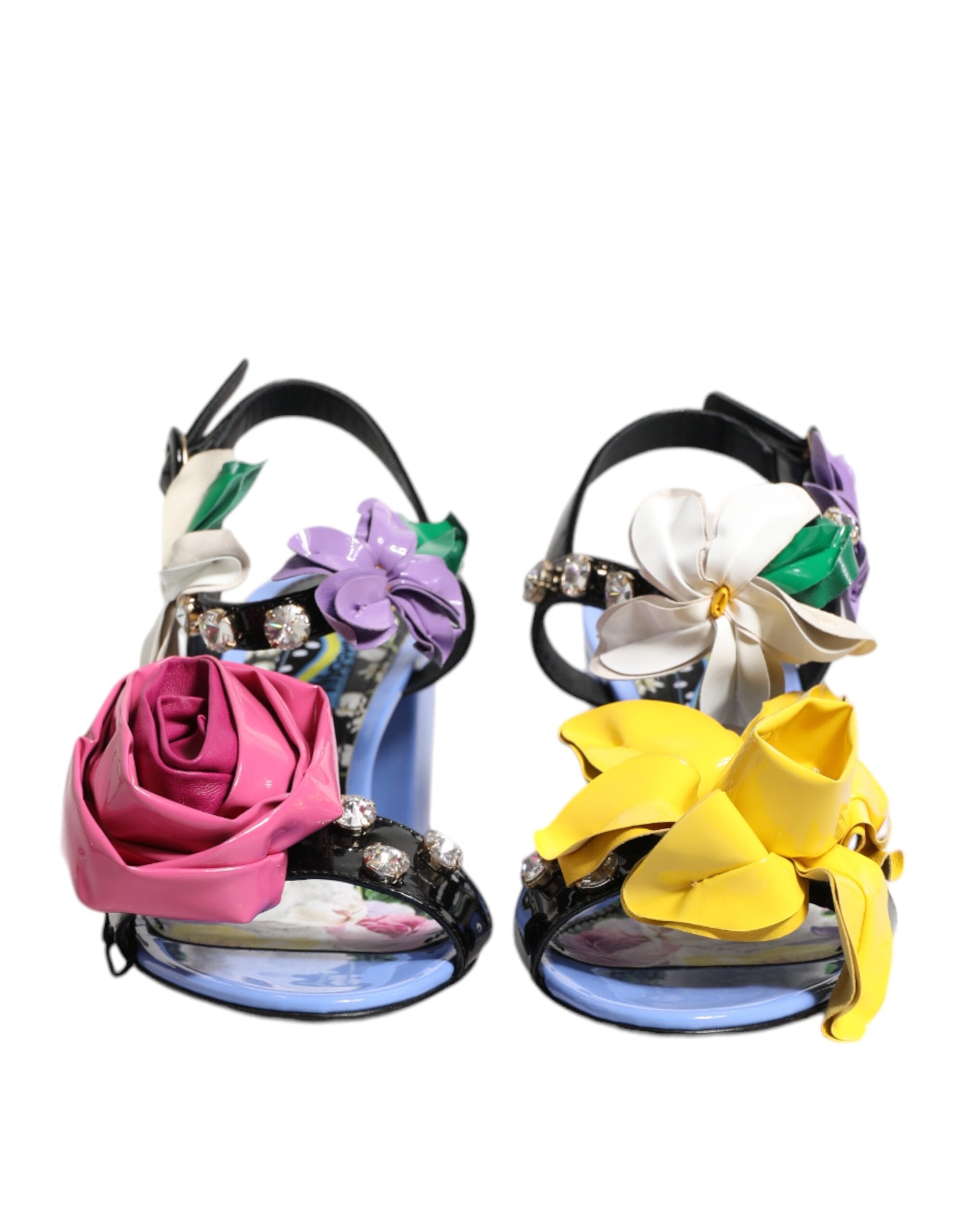 Dolce & Gabbana Multicolor Floral Crystal KEIRA Sandals Shoes Dolce & Gabbana