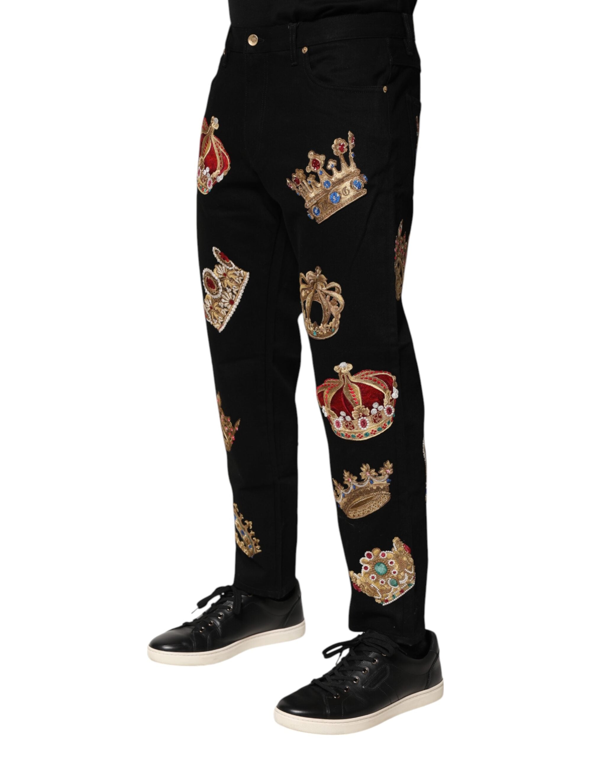 Dolce & Gabbana Black Baroque Royal Men Dress Trouser Pants Dolce & Gabbana