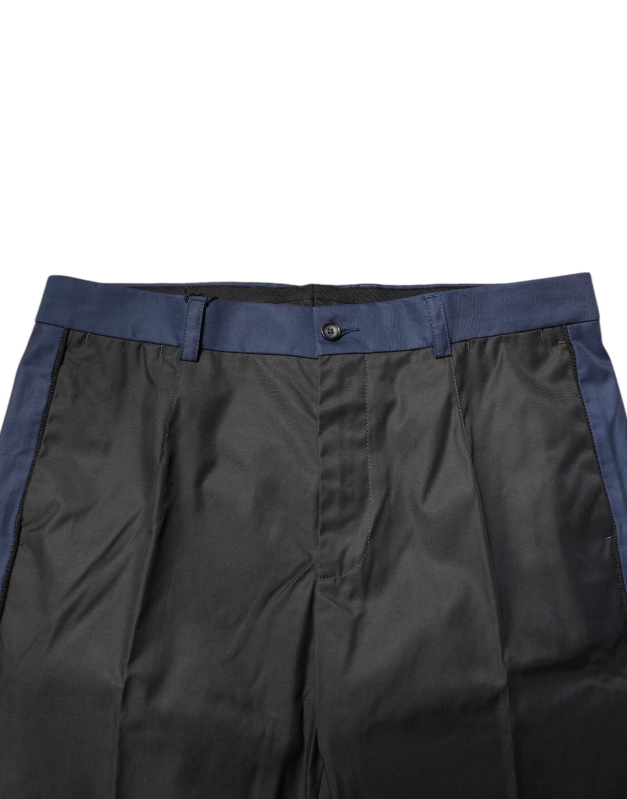 Dolce & Gabbana Gray Blue Cotton 3/4 Chinos Crop Trouser Pants Dolce & Gabbana