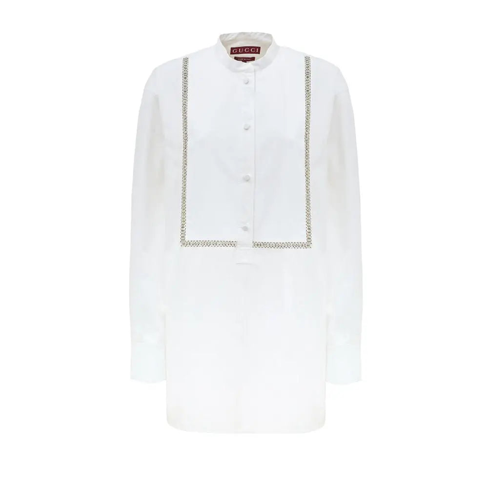 Gucci White Cotton Blouse Gucci