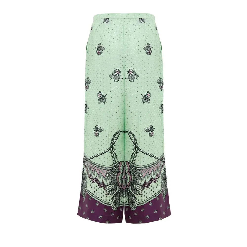 Gucci Green Silk Casual Pants Gucci