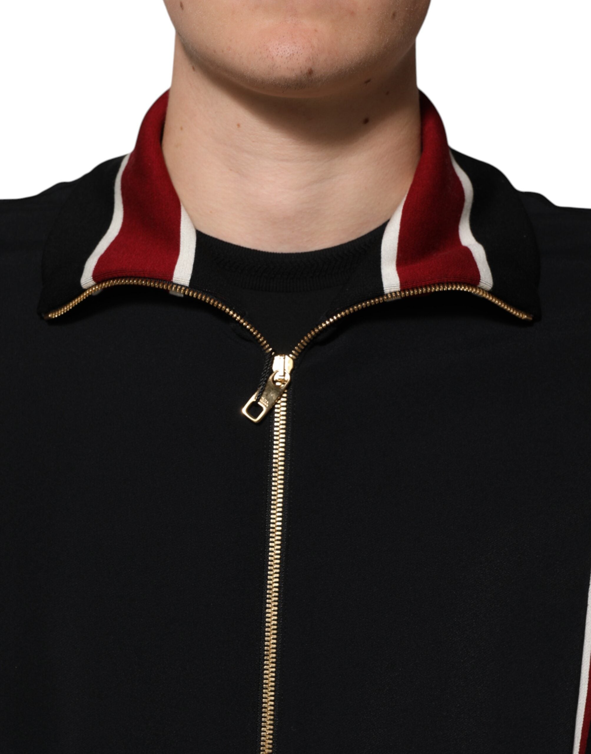 Dolce & Gabbana Black DG King Full Zip Sweatshirt  Sweater Dolce & Gabbana
