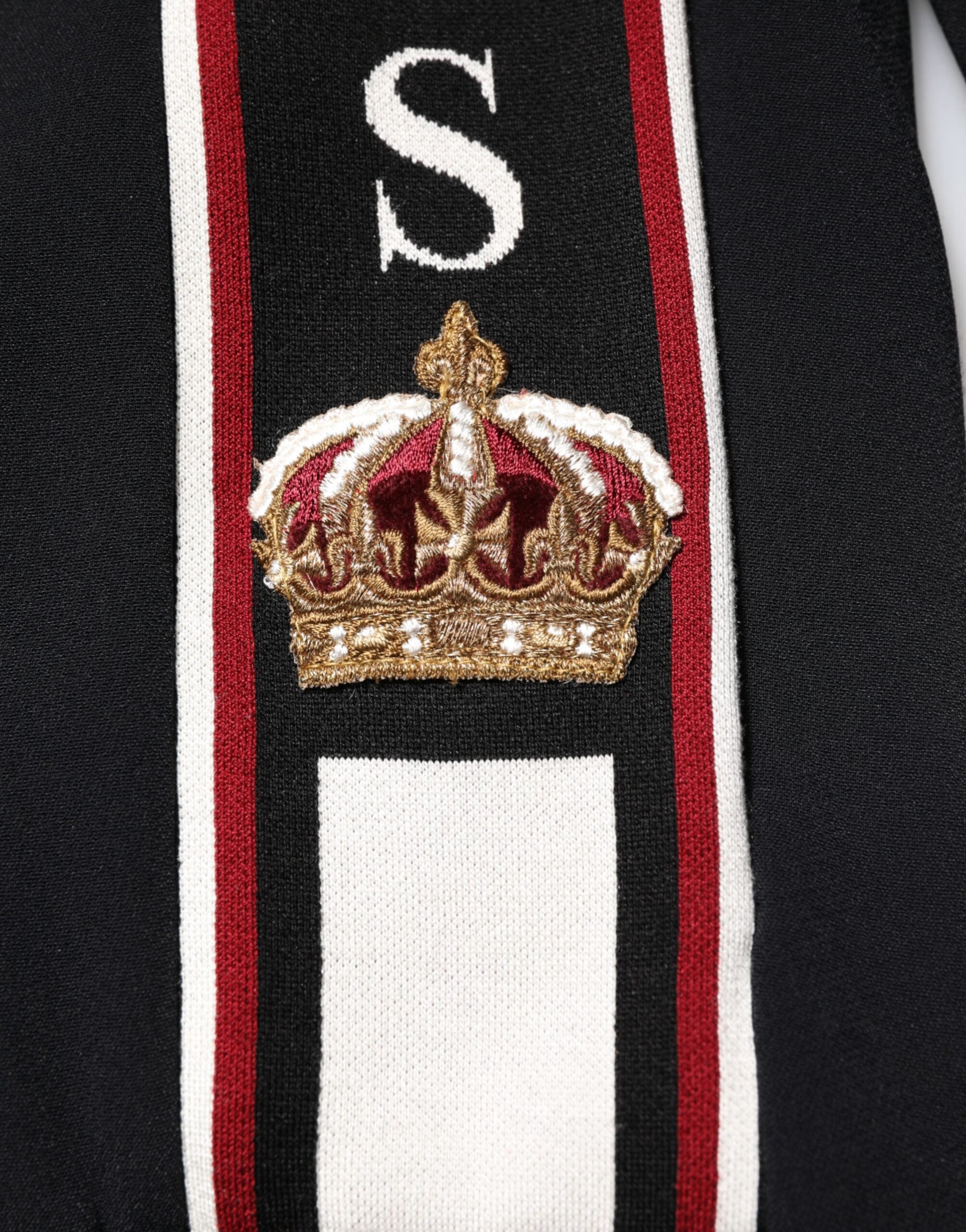 Dolce & Gabbana Black DG King Full Zip Sweatshirt  Sweater Dolce & Gabbana