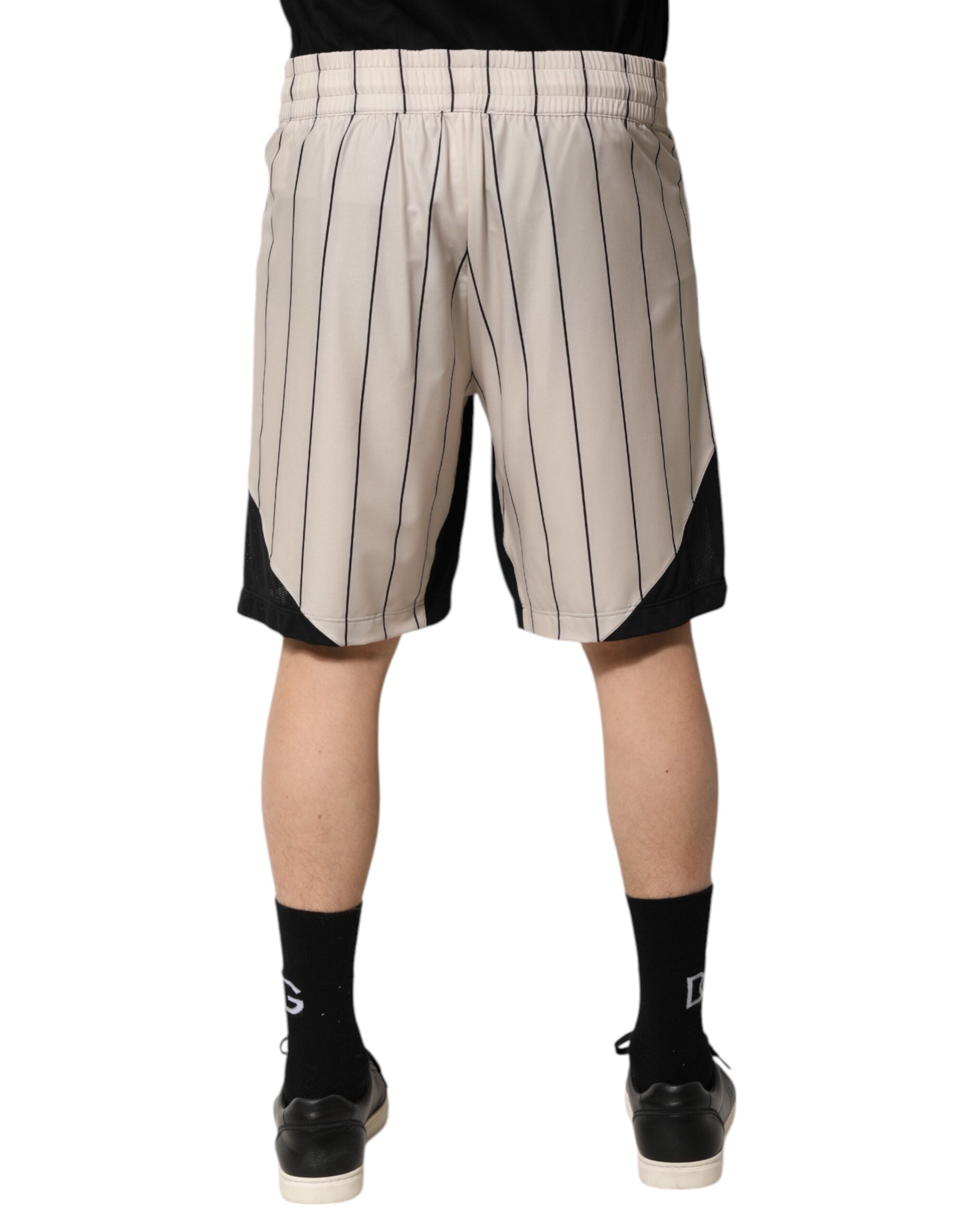 Dolce & Gabbana Off White Polyester DG Logo Sweatshorts Shorts Dolce & Gabbana