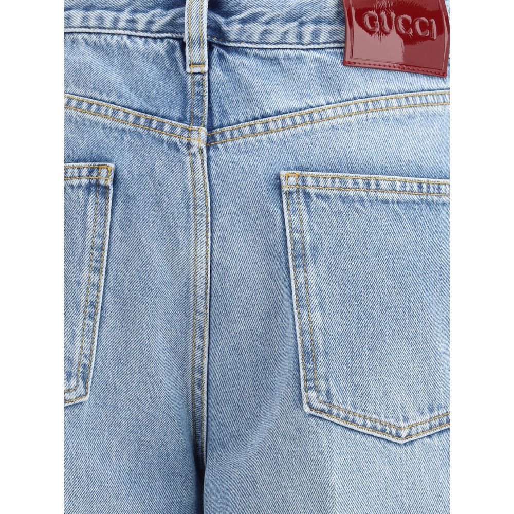 Gucci Light Blue Cotton Jeans Denim Gucci