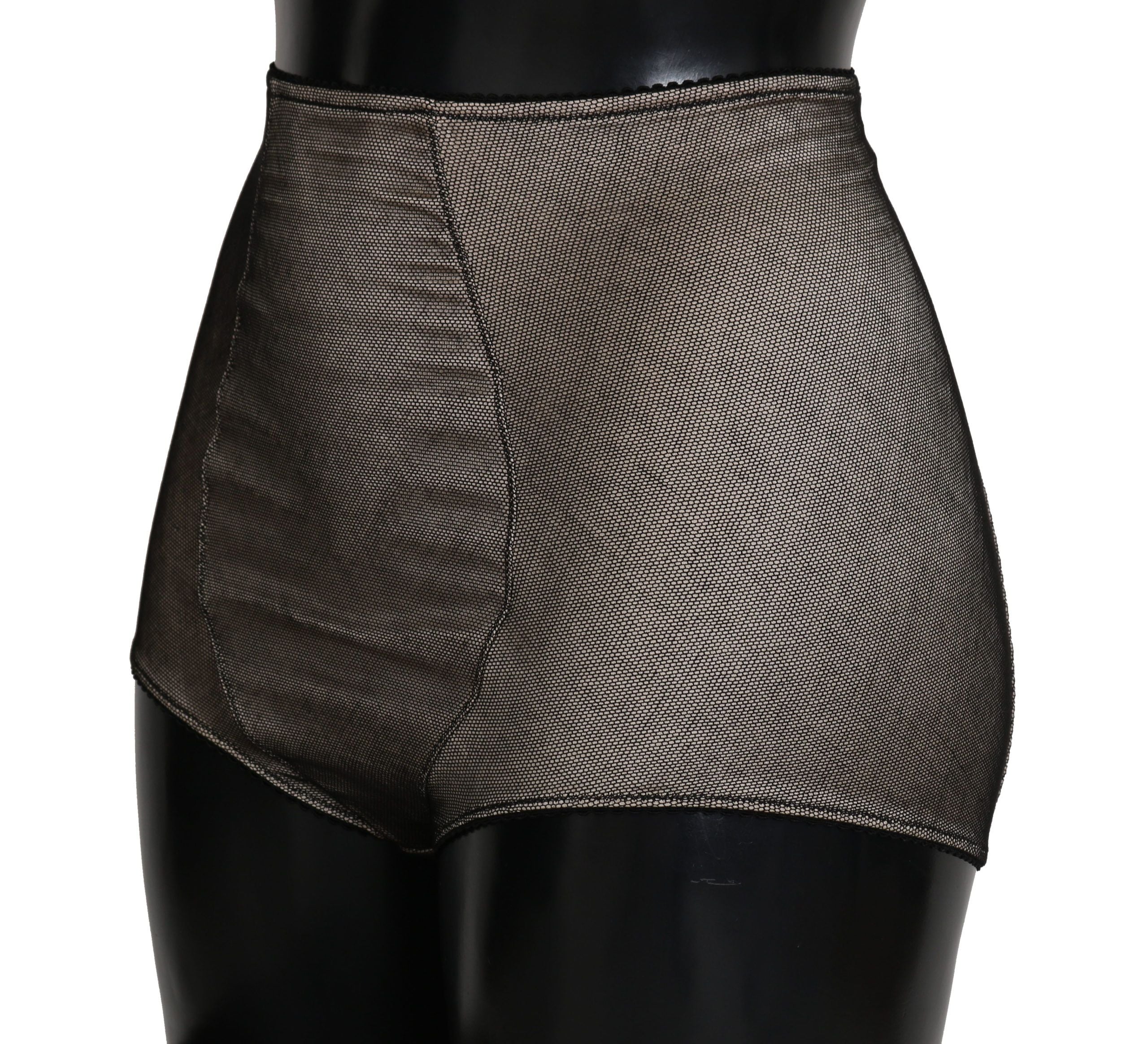 Dolce & Gabbana Bottoms Underwear Beige With Black Net Dolce & Gabbana