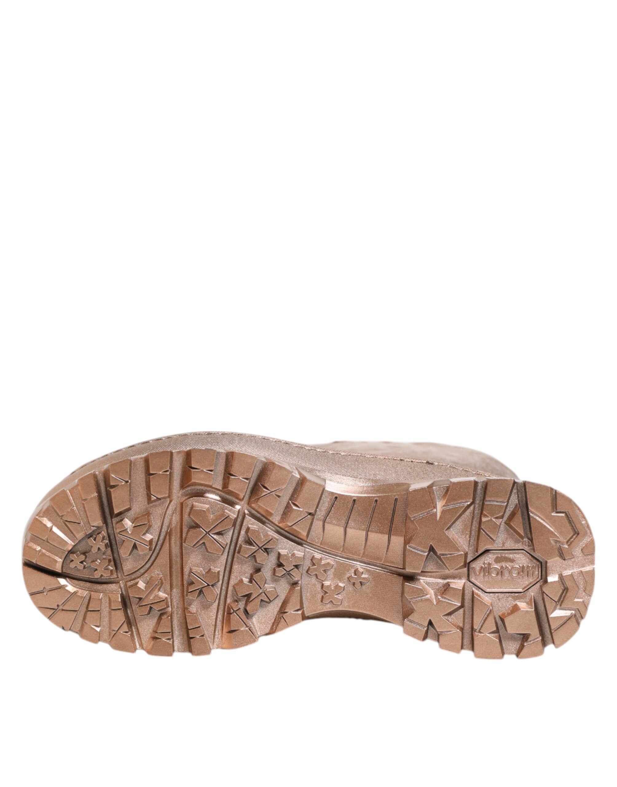 Dolce & Gabbana Rose Gold Rubber Pull On Rain Boots  Shoes Dolce & Gabbana