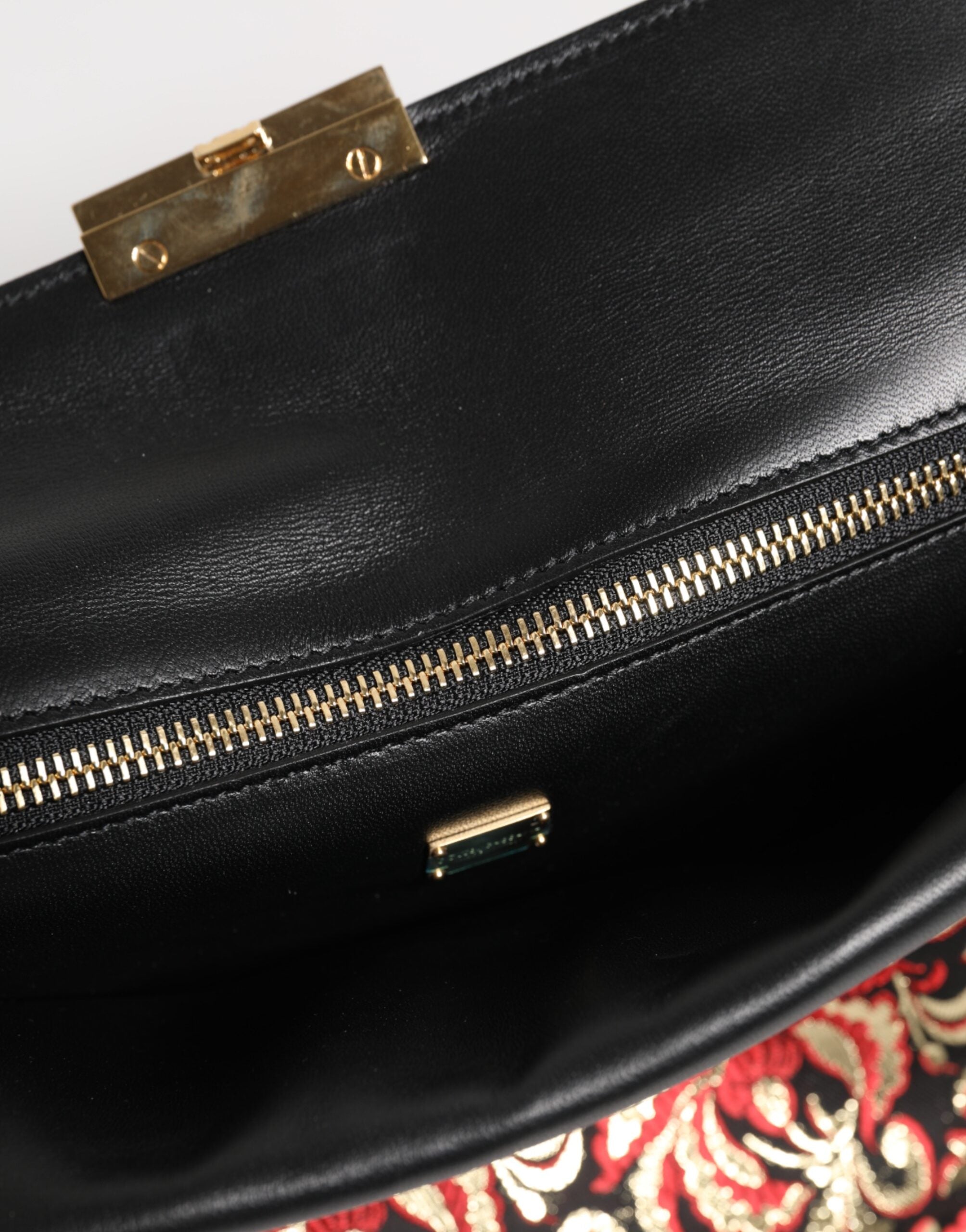 Dolce & Gabbana Multicolor Jacquard Floral Document Briefcase Bag Dolce & Gabbana