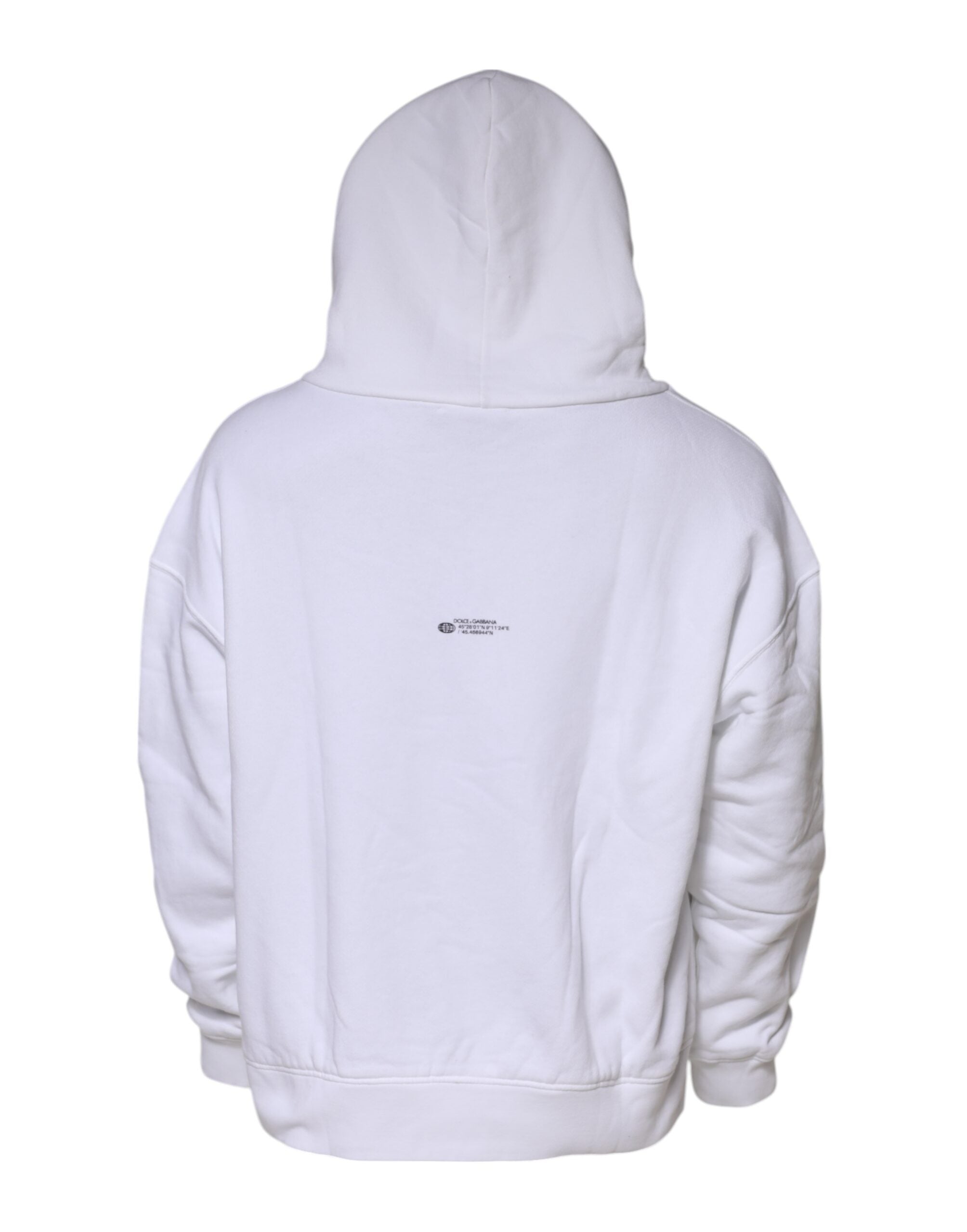 Dolce & Gabbana White DG Vib3 Hooded Men Sweatshirt Sweater Dolce & Gabbana