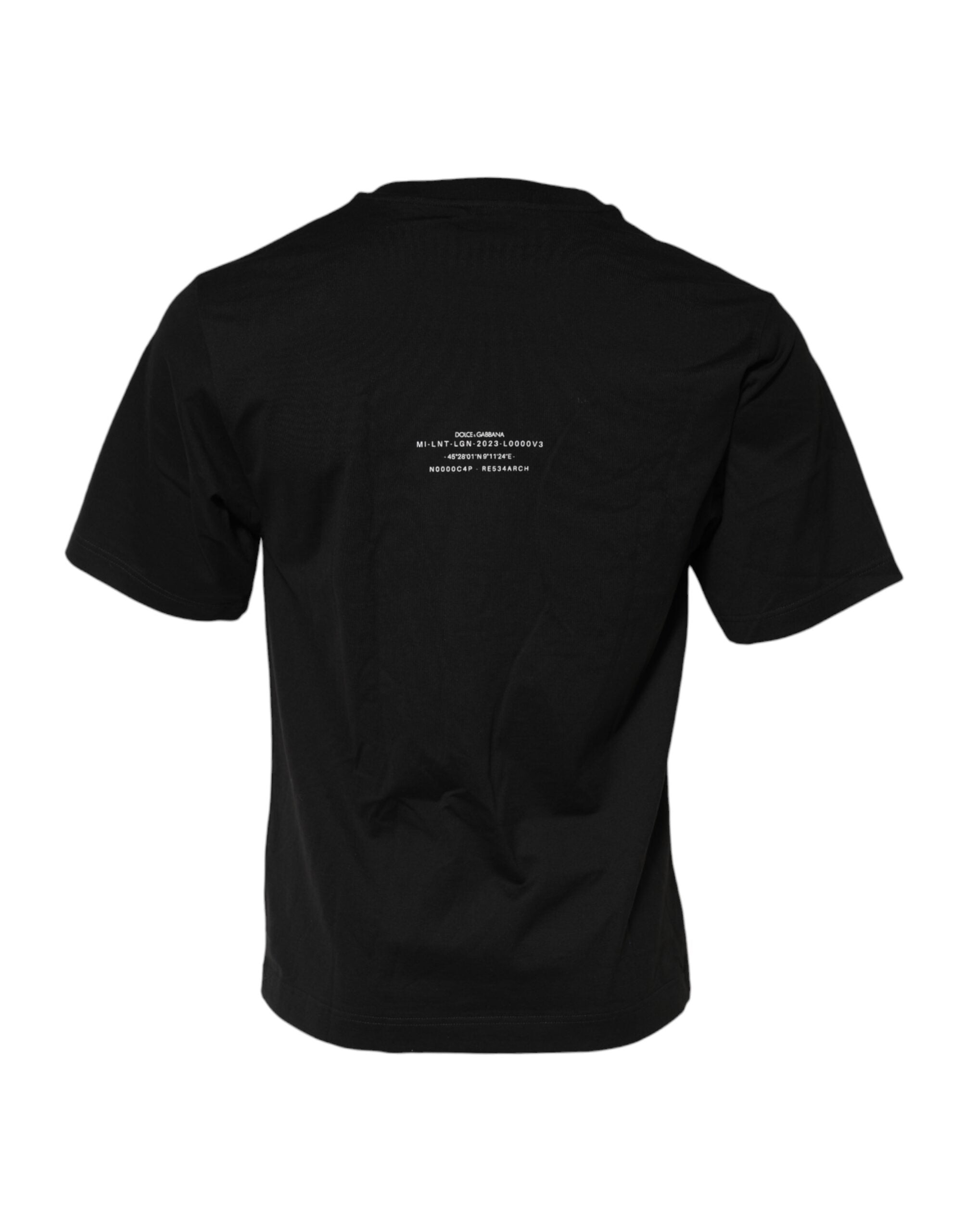 Dolce & Gabbana Black DG Vib3 Print Cotton Crew Neck T-shirt Dolce & Gabbana
