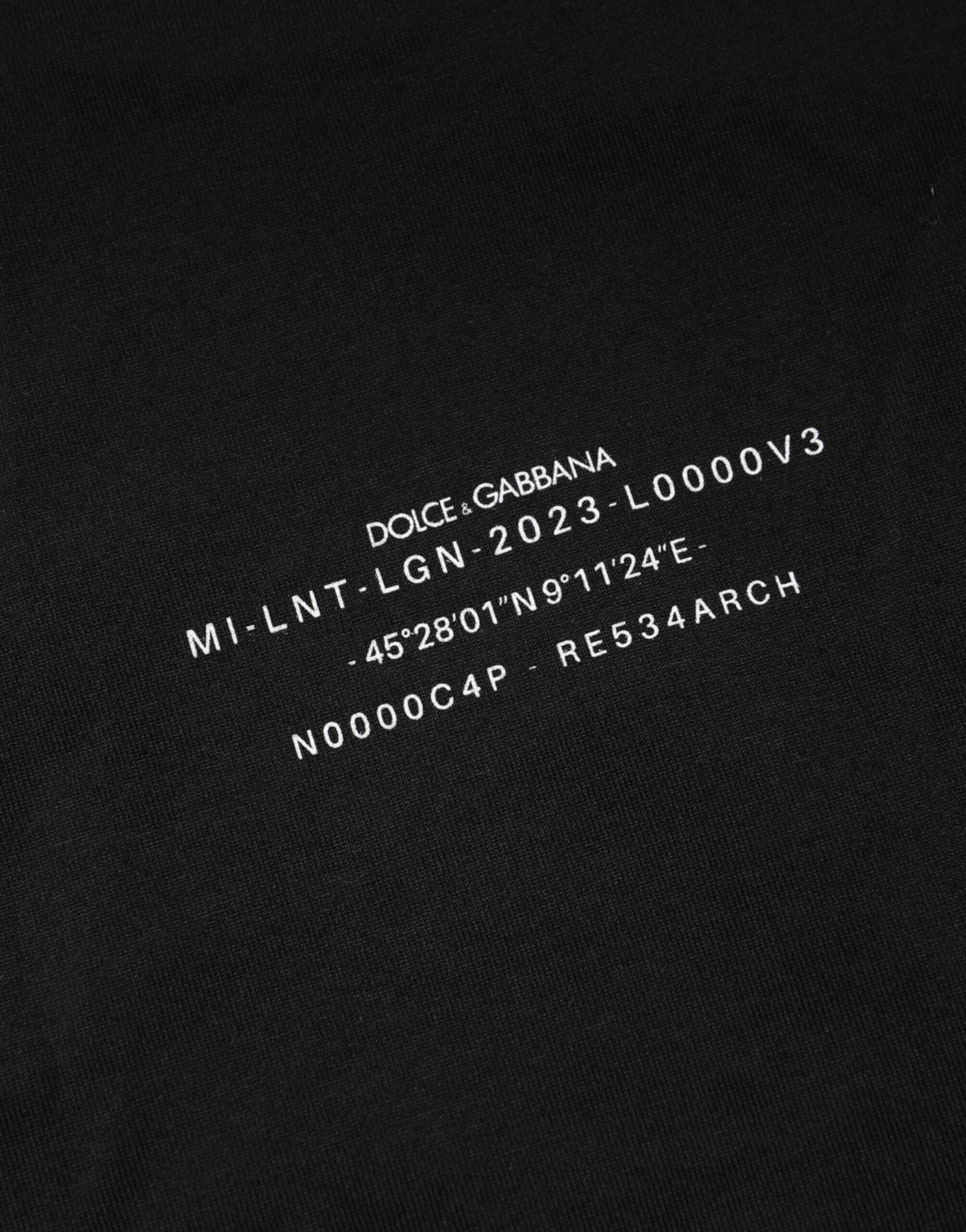 Dolce & Gabbana Black DG Vib3 Print Cotton Crew Neck T-shirt Dolce & Gabbana