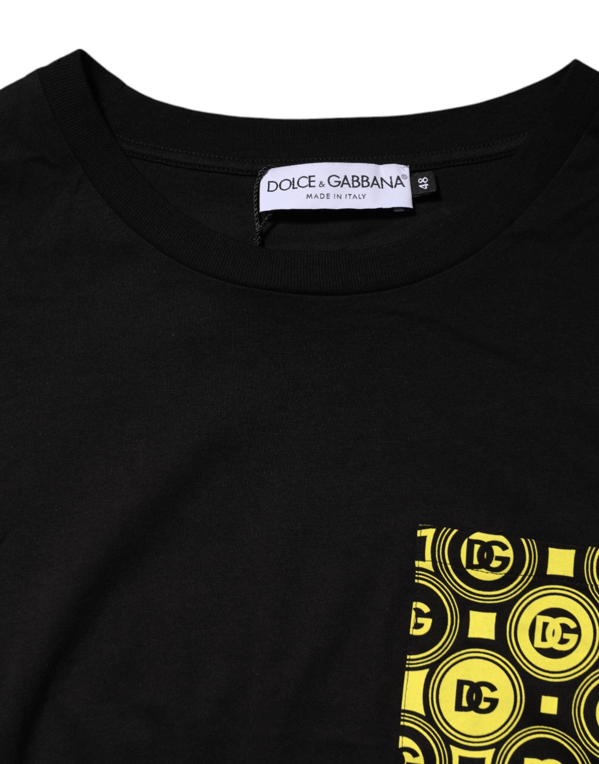 Dolce & Gabbana Black Minimalist Cotton Crew Neck T-shirt Dolce & Gabbana