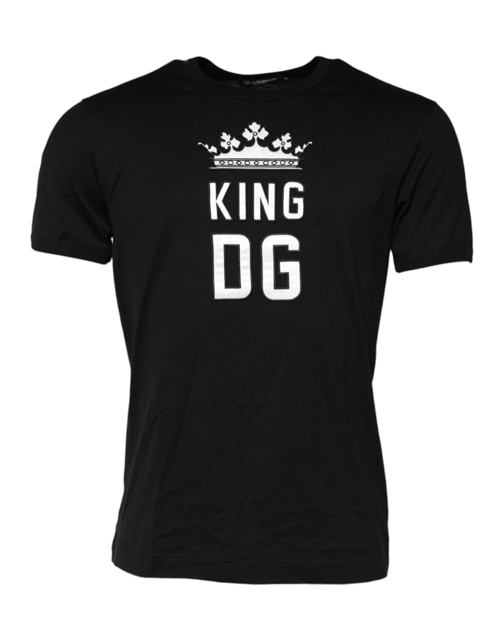 Dolce & Gabbana Black DG King Crown Cotton Crew Neck T-shirt Dolce & Gabbana