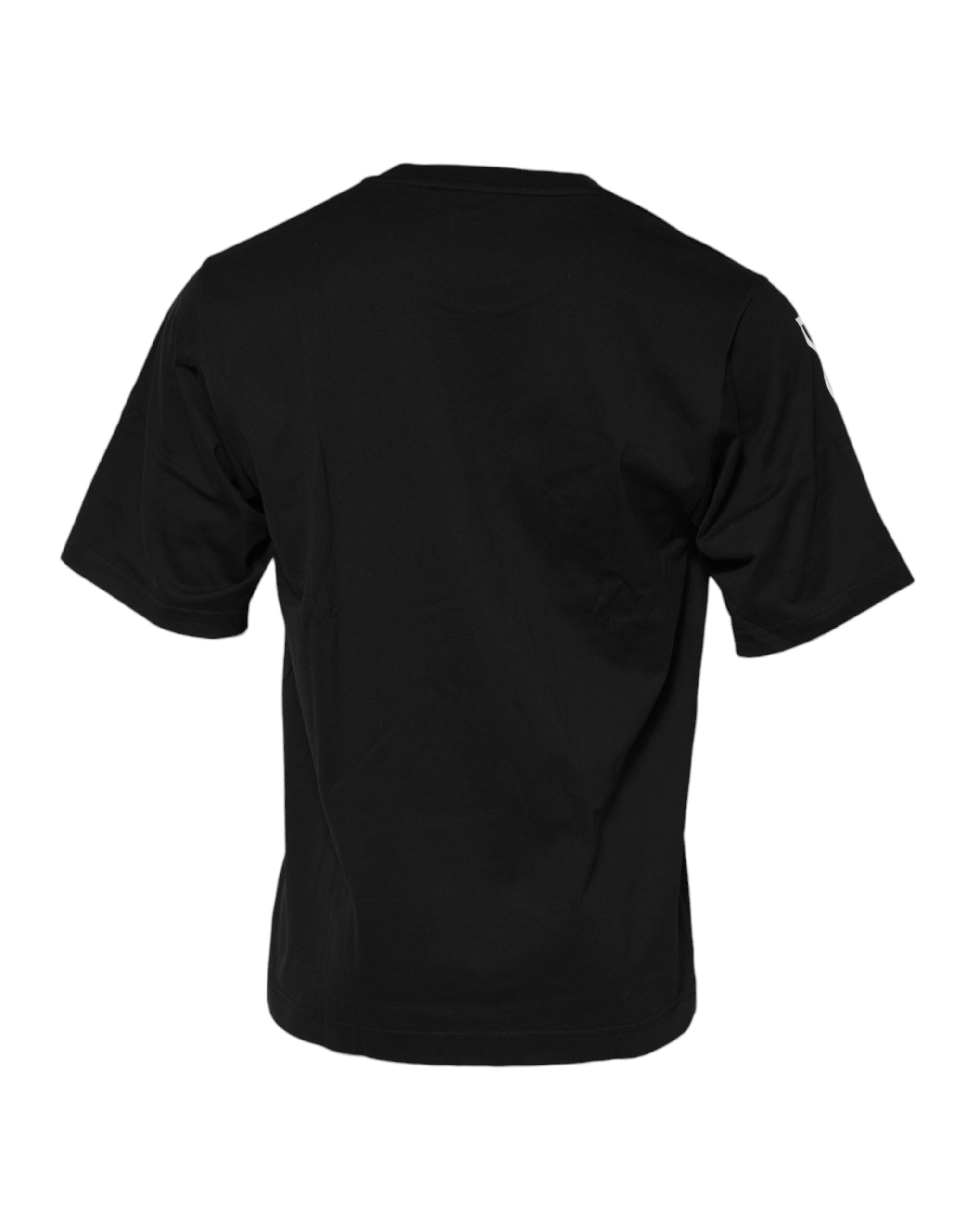 Dolce & Gabbana Black Logo Print Cotton Men Crew Neck T-shirt Dolce & Gabbana