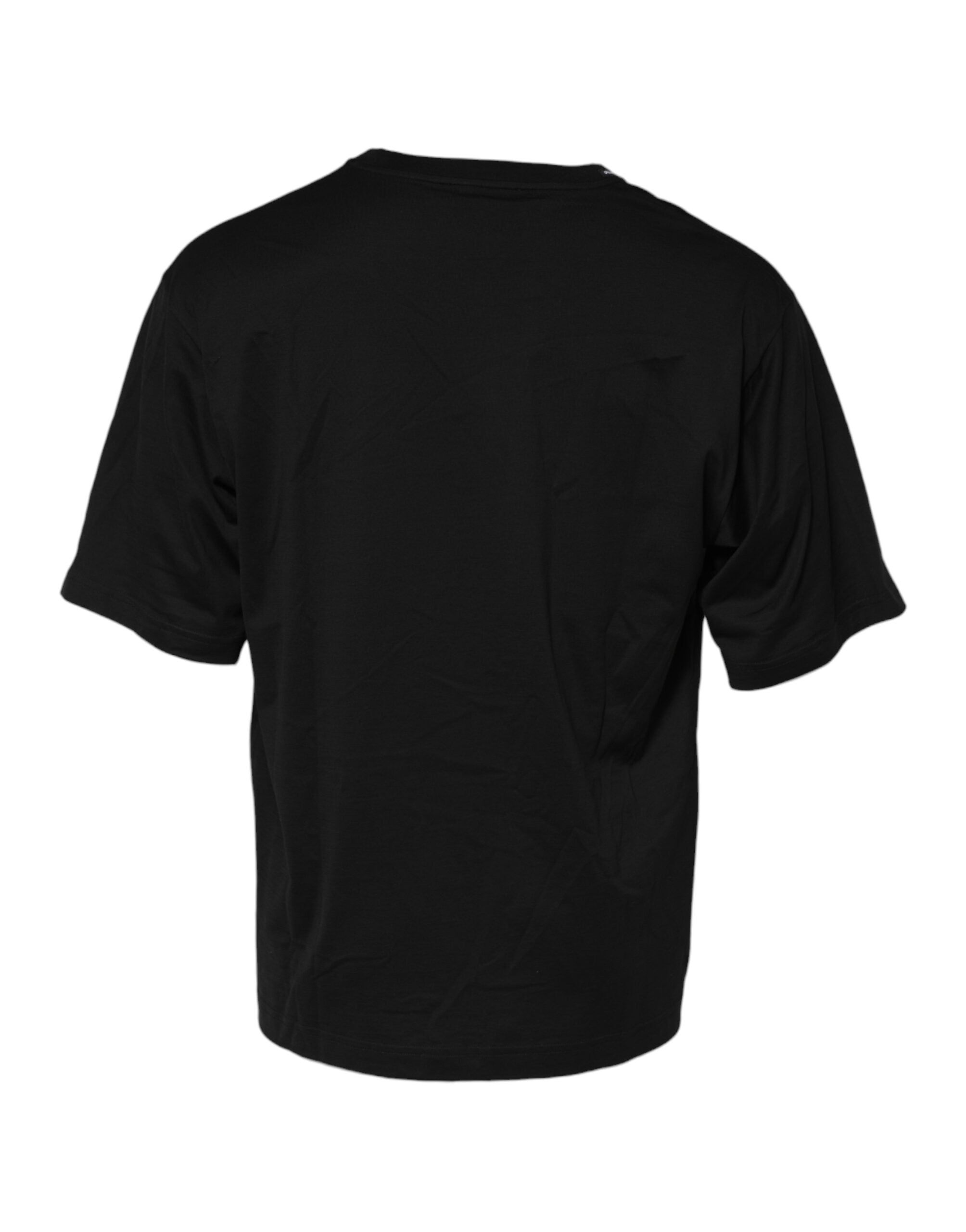 Dolce & Gabbana Black Cotton Crew Neck Short Sleeves T-shirt Dolce & Gabbana