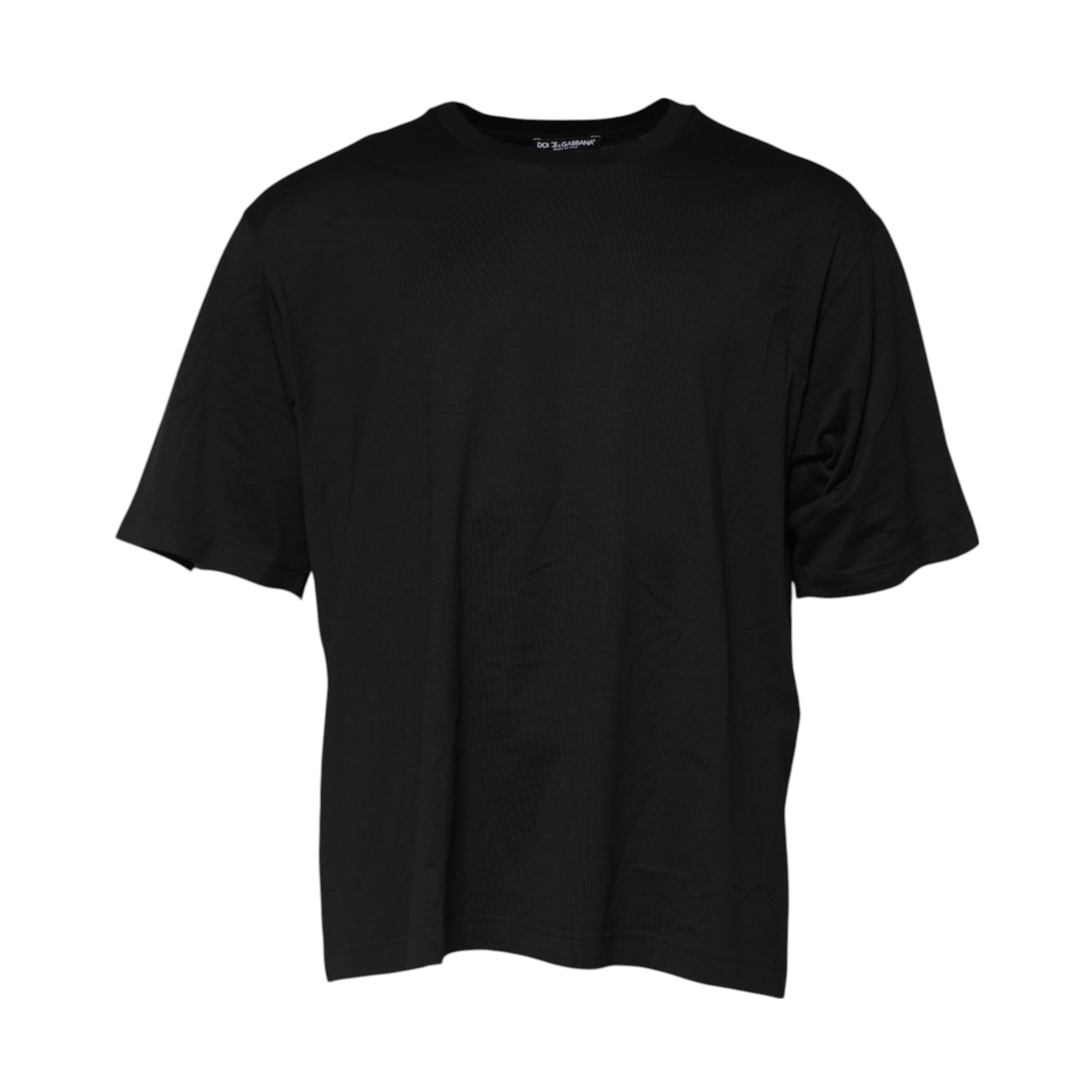 Dolce & Gabbana Black Cotton Crew Neck Short Sleeves T-shirt Dolce & Gabbana