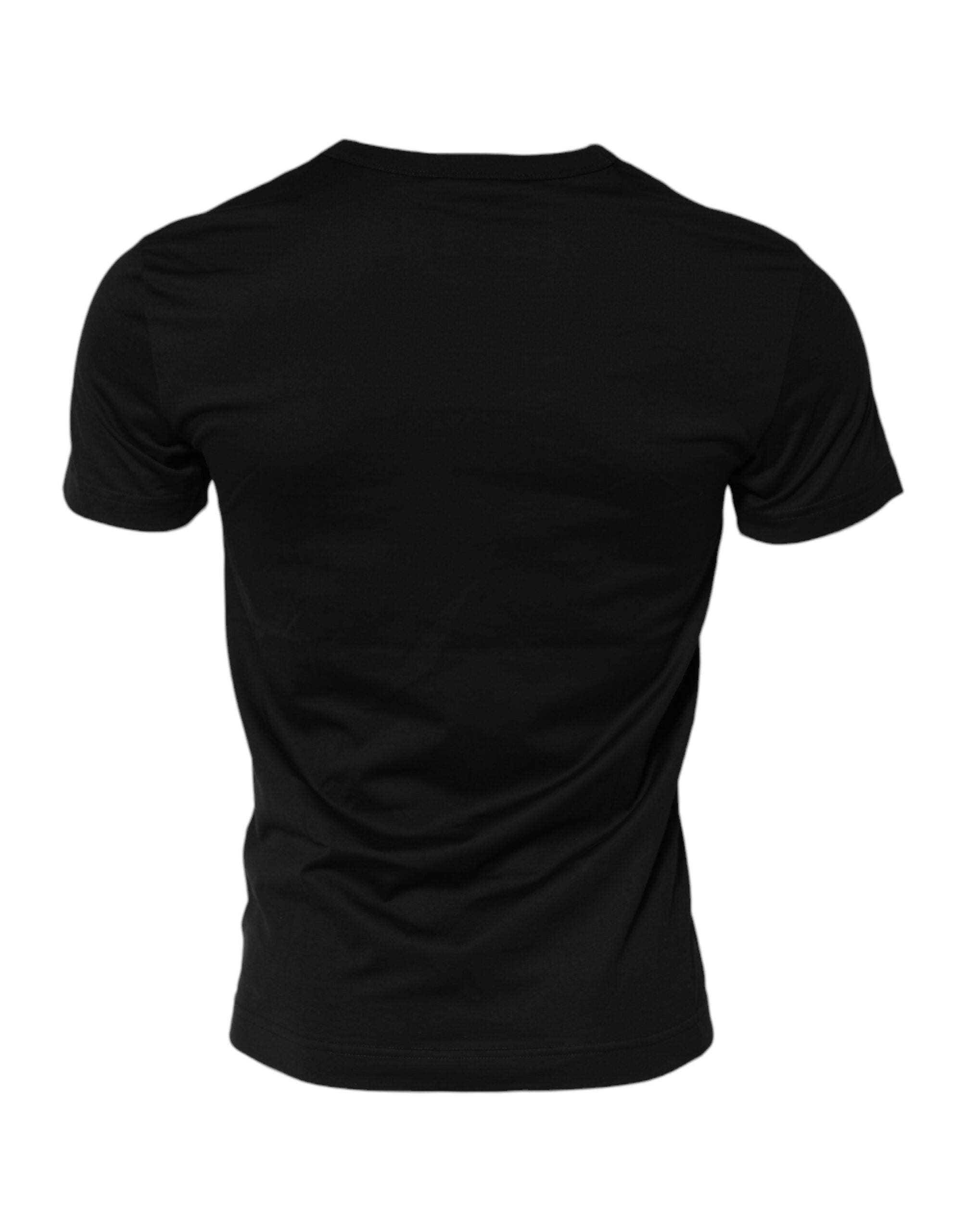Dolce & Gabbana Black Cotton Crewneck Short Sleeves T-shirt Dolce & Gabbana