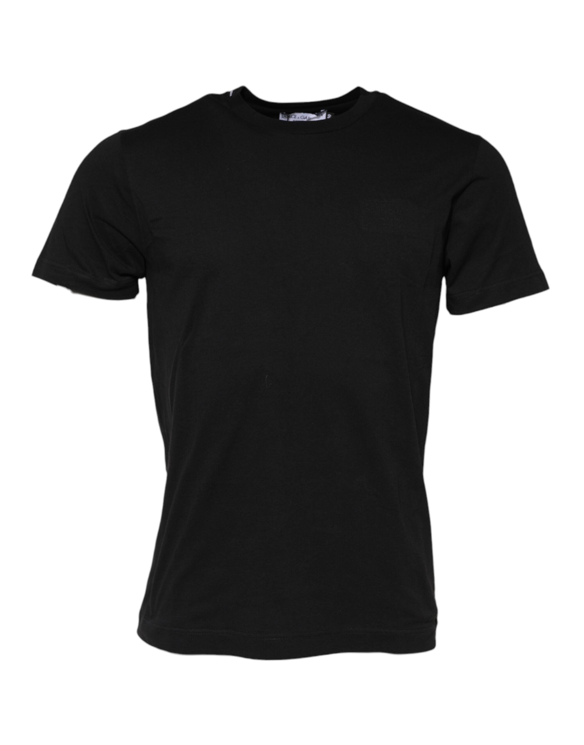 Dolce & Gabbana Black Cotton Crew Neck Short Sleeves T-shirt Dolce & Gabbana