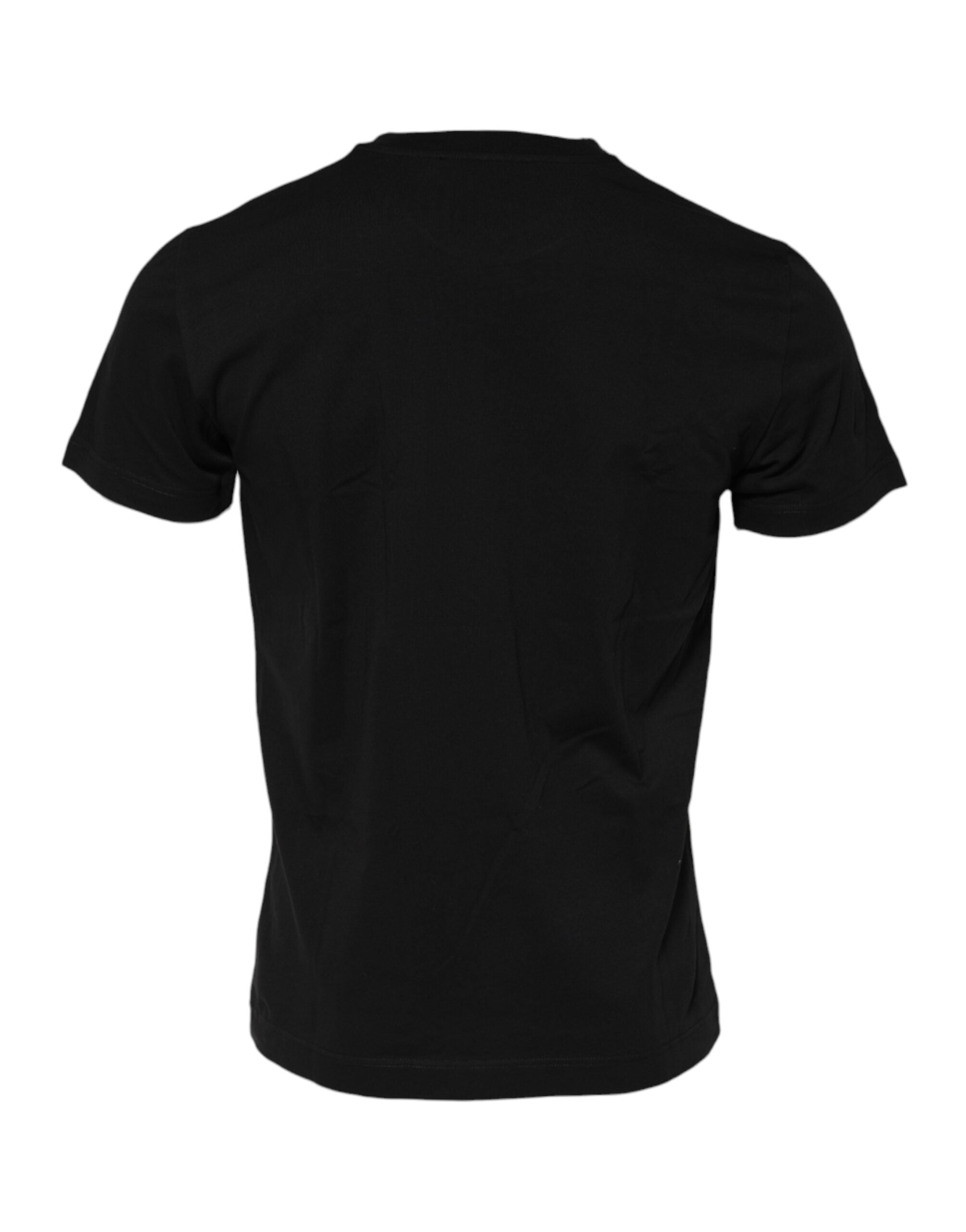 Dolce & Gabbana Black Cotton Crew Neck Short Sleeves T-shirt Dolce & Gabbana