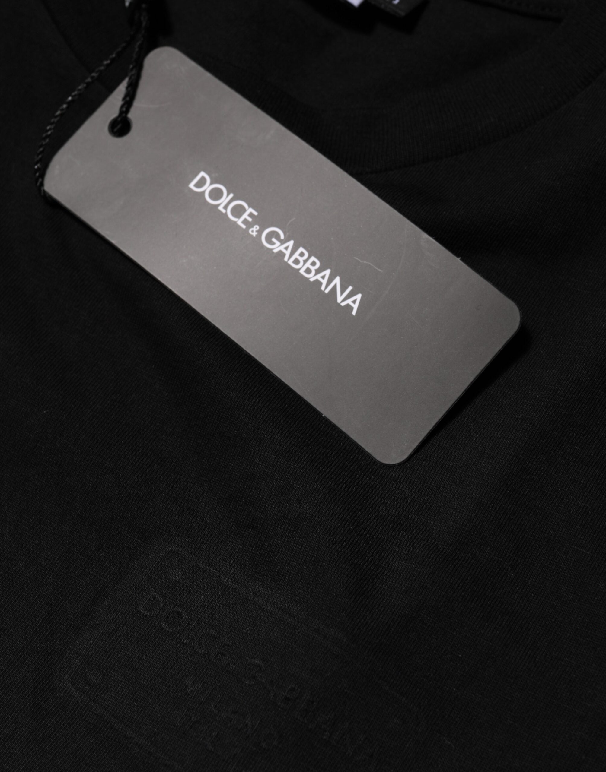 Dolce & Gabbana Black Cotton Crew Neck Short Sleeves T-shirt Dolce & Gabbana