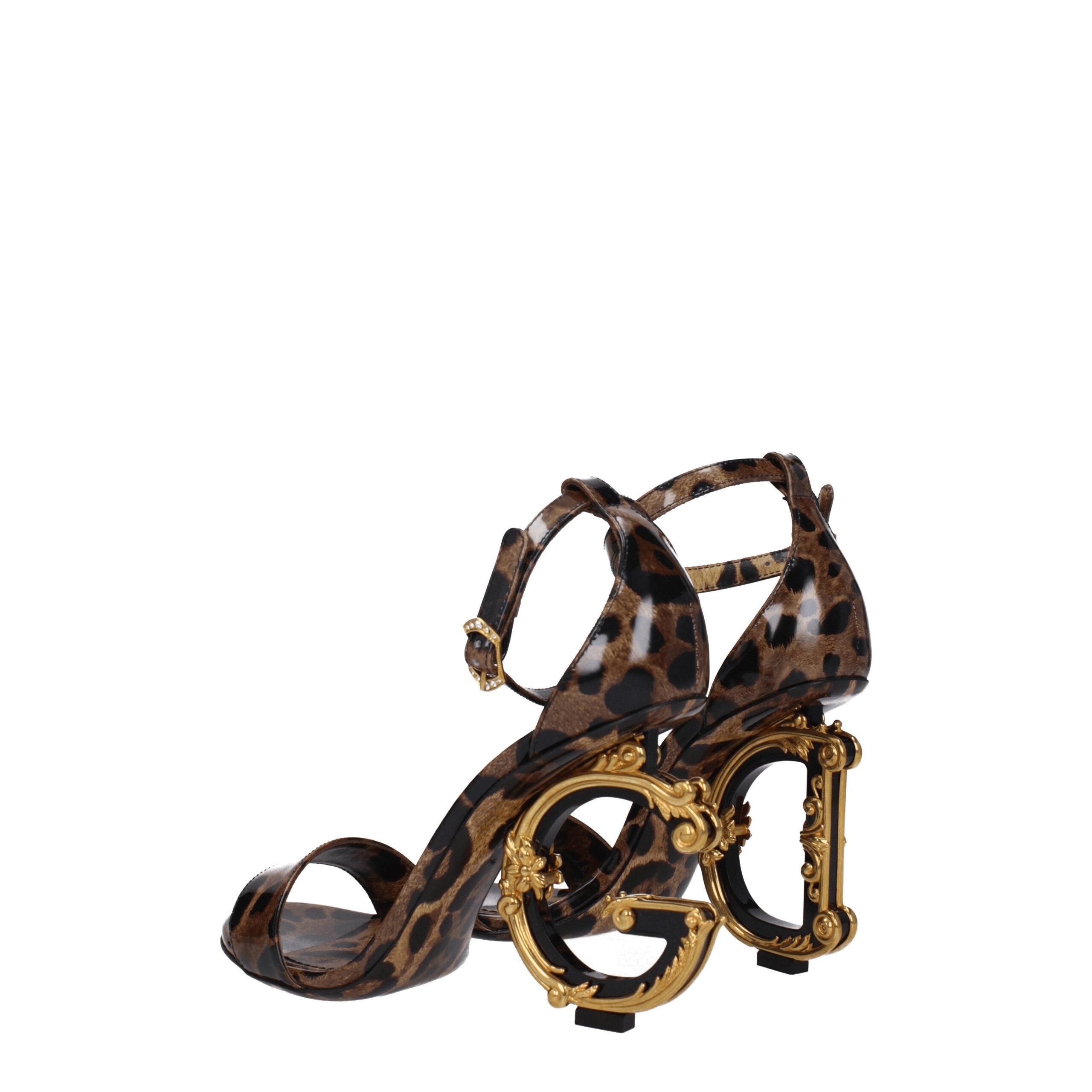 Dolce & Gabbana Brown Leather Sandals Dolce & Gabbana