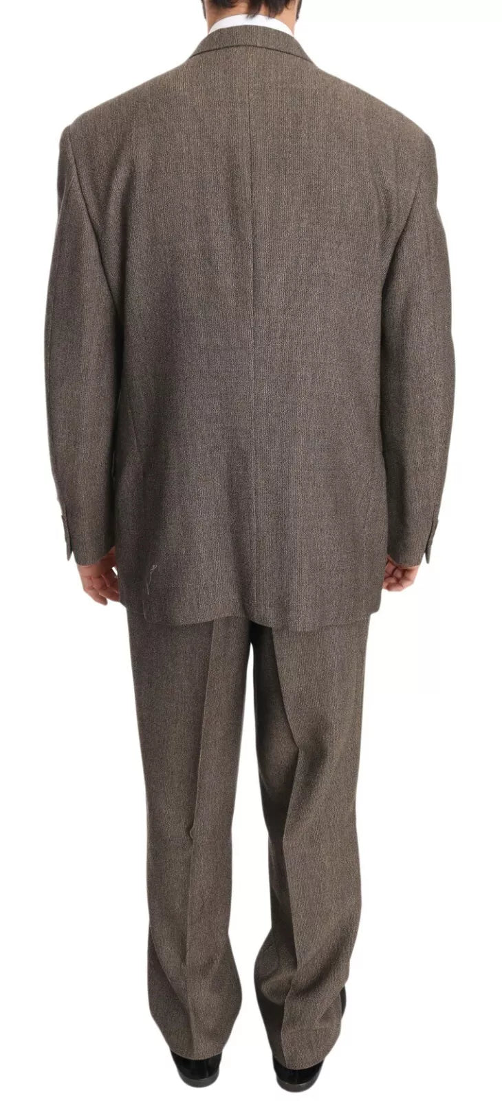 Dolce & Gabbana Brown Single Breasted Wool Suit Dolce & Gabbana