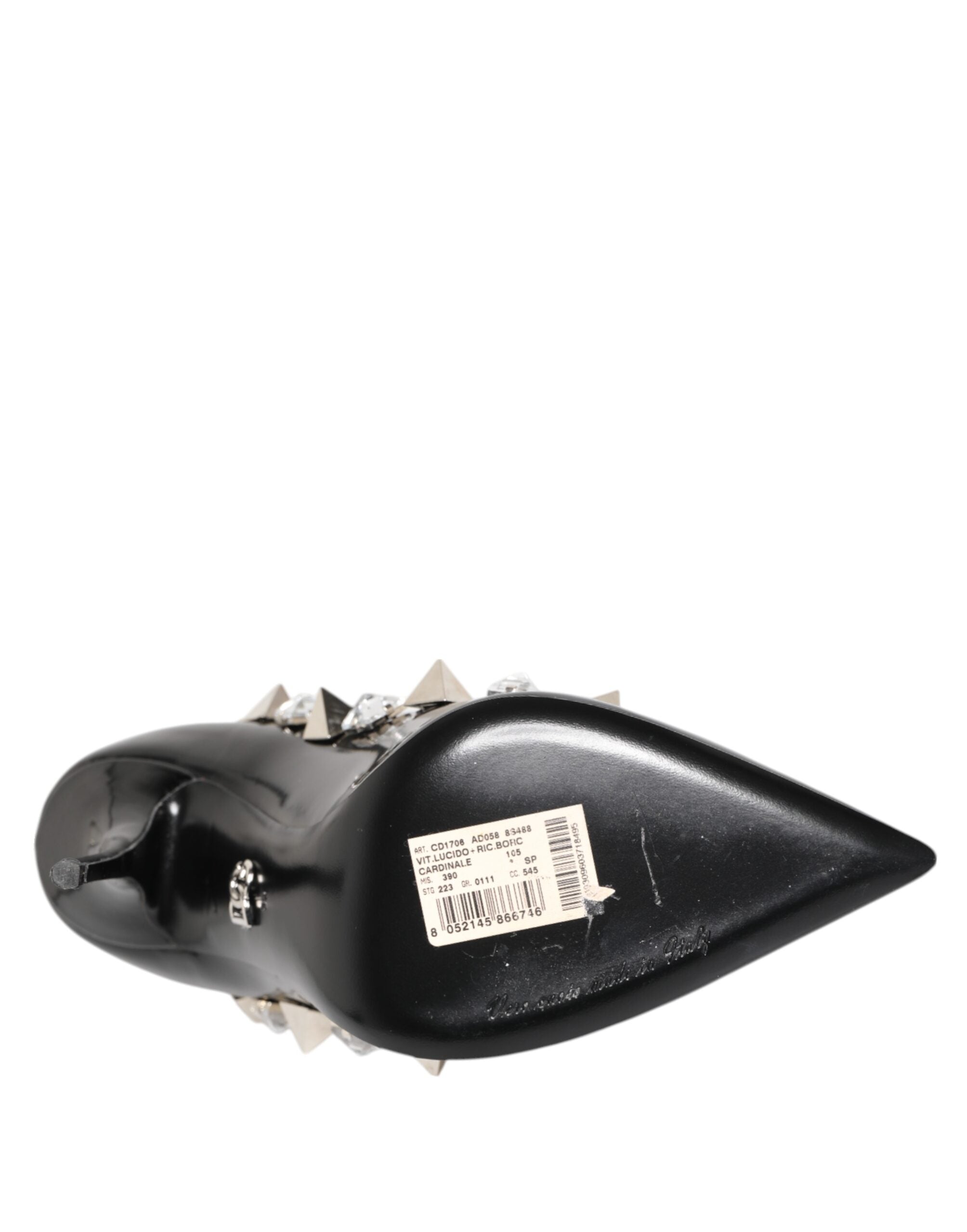 Dolce & Gabbana Black Crystals Studs Stiletto Pumps Shoes Dolce & Gabbana