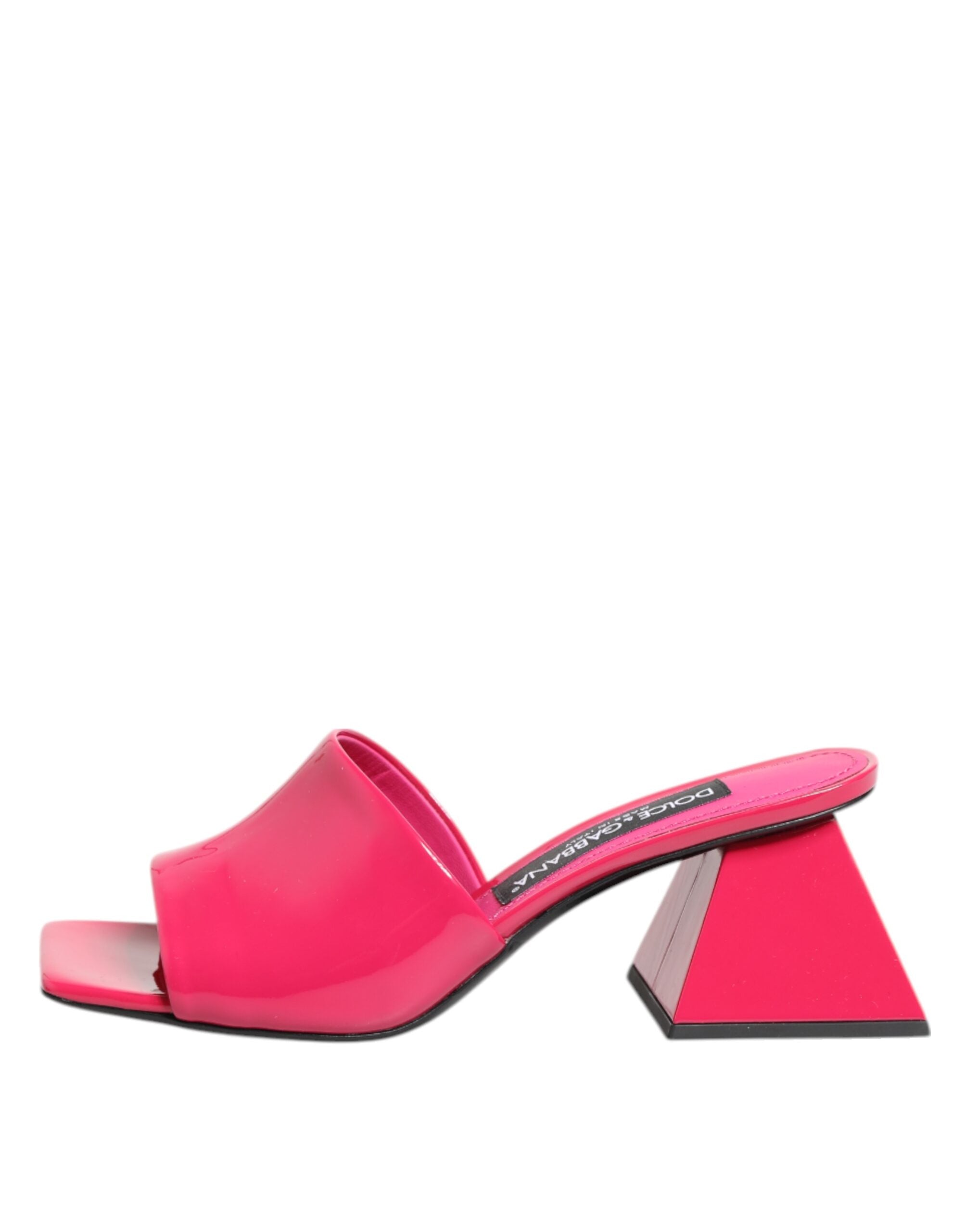 Dolce & Gabbana Pink Open Toe Block Heel Mules Sandals Shoes Dolce & Gabbana