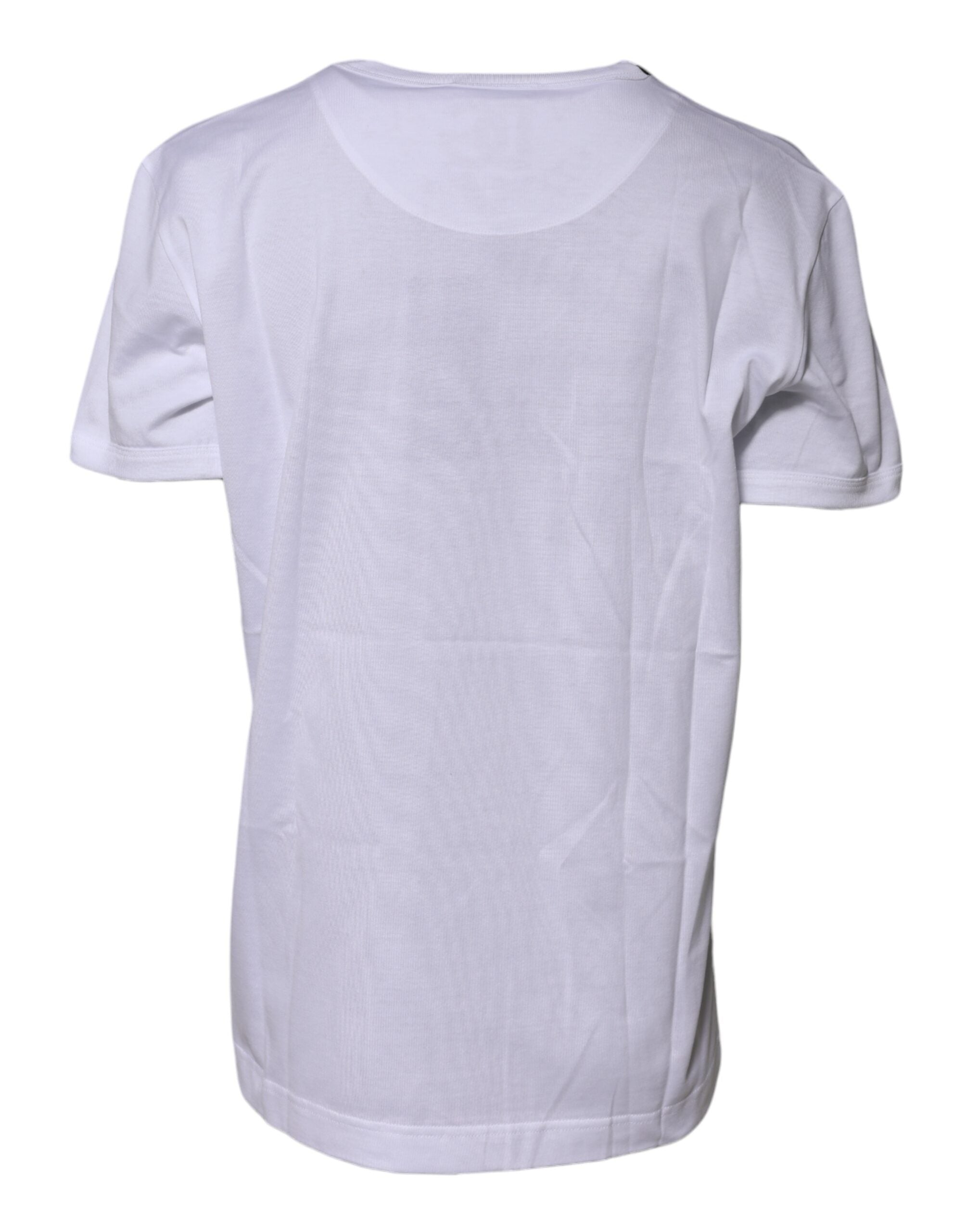 Dolce & Gabbana White Cotton Goodluck 2022 Crew Neck T-shirt Dolce & Gabbana