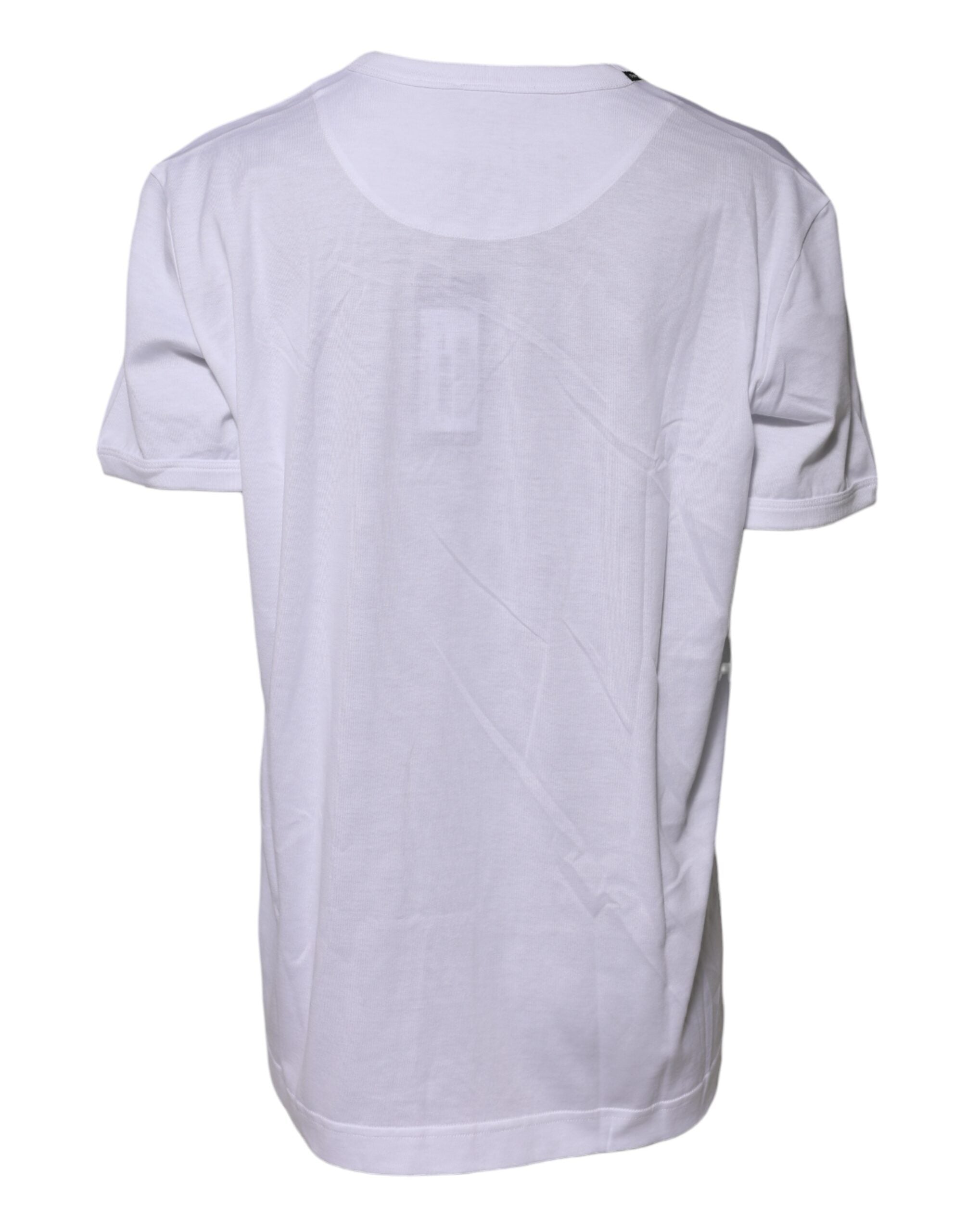 Dolce & Gabbana White Cotton Goodluck 2022 Crew Neck T-shirt Dolce & Gabbana