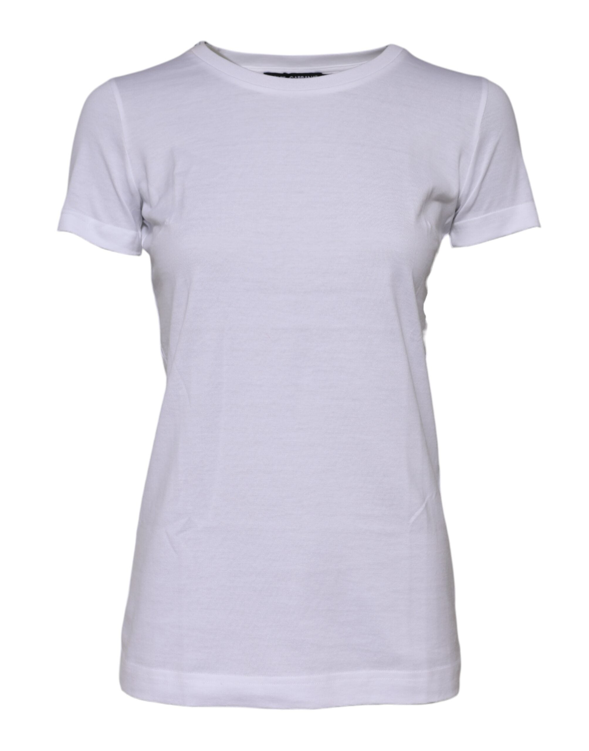 Dolce & Gabbana White Cotton Crew Neck Short Sleeves T-shirt Dolce & Gabbana
