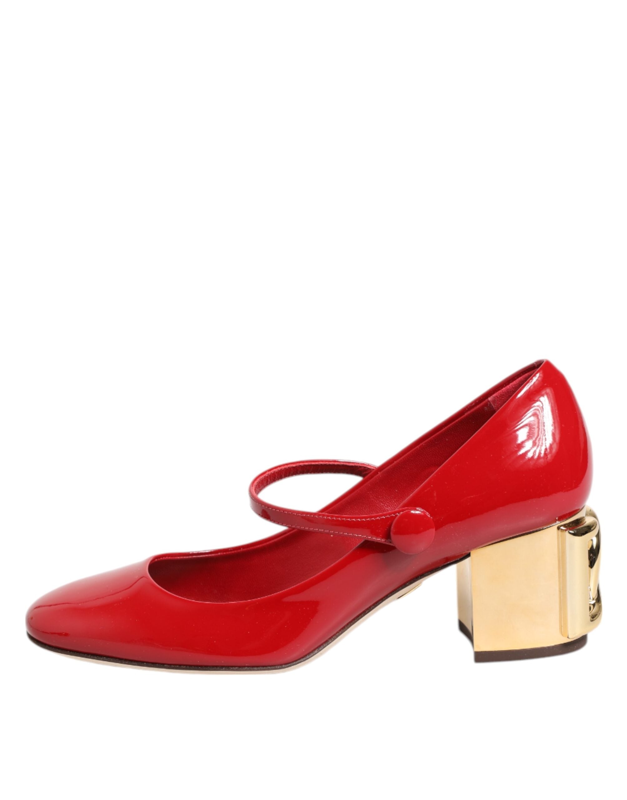 Dolce & Gabbana Red Leather DG Logo Heels Sandals Shoes Dolce & Gabbana