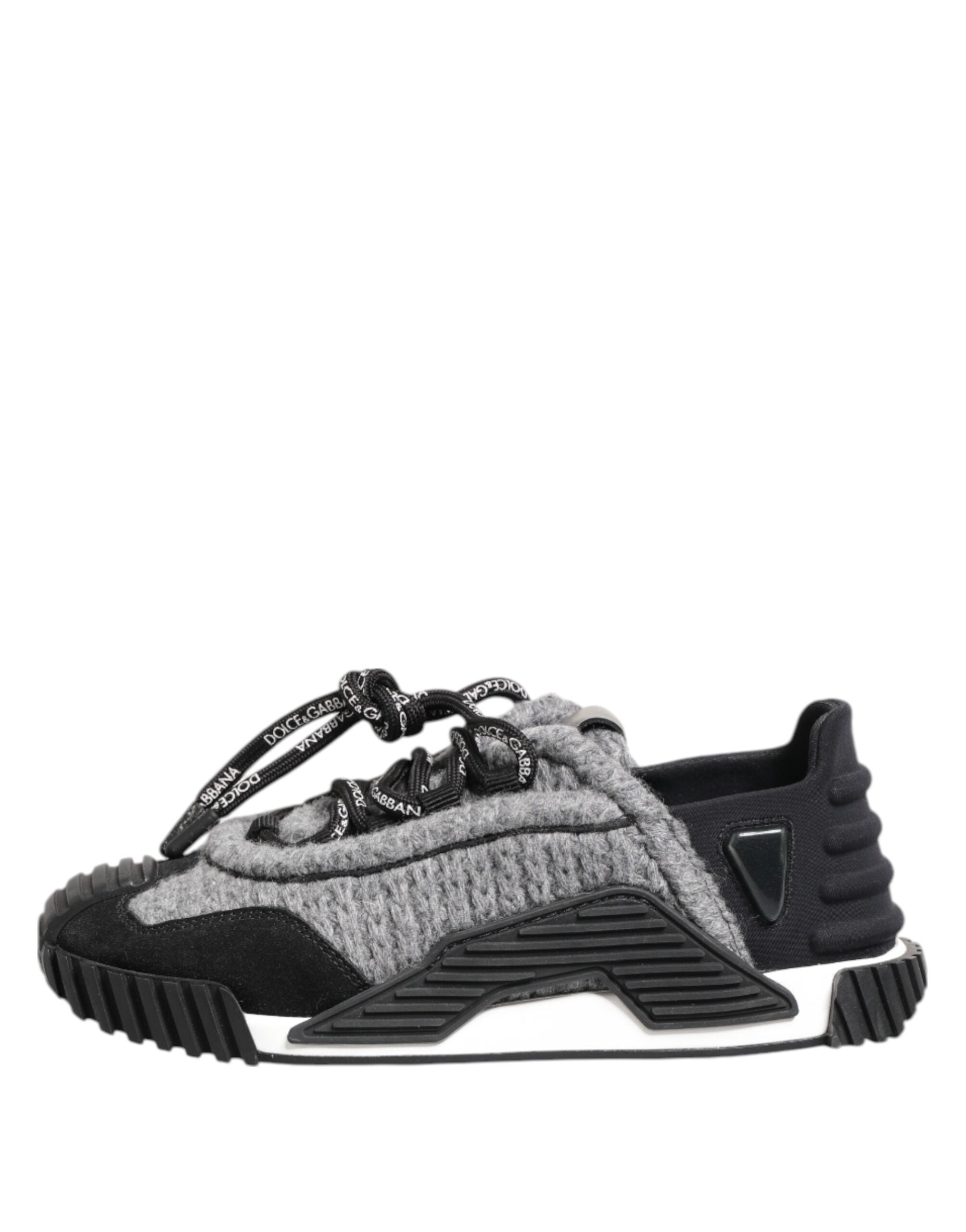 Dolce & Gabbana Black Gray NS1 Low Top Sneakers Shoes Dolce & Gabbana