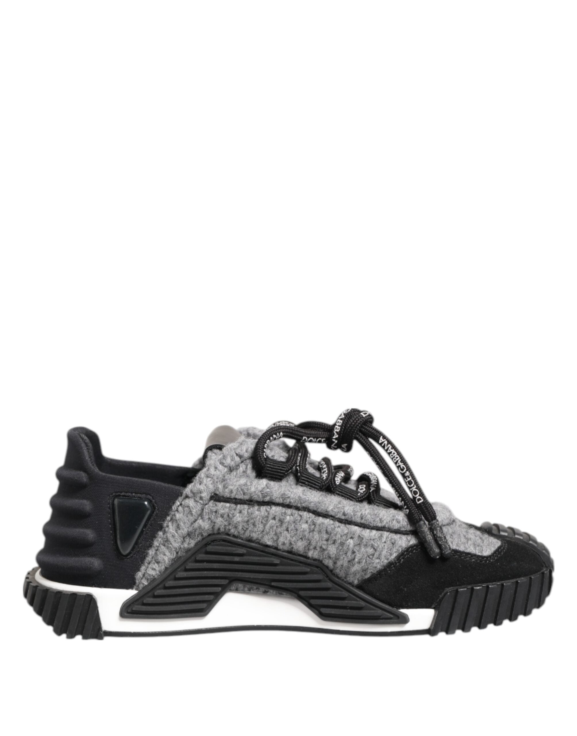 Dolce & Gabbana Black Gray NS1 Low Top Sneakers Shoes Dolce & Gabbana