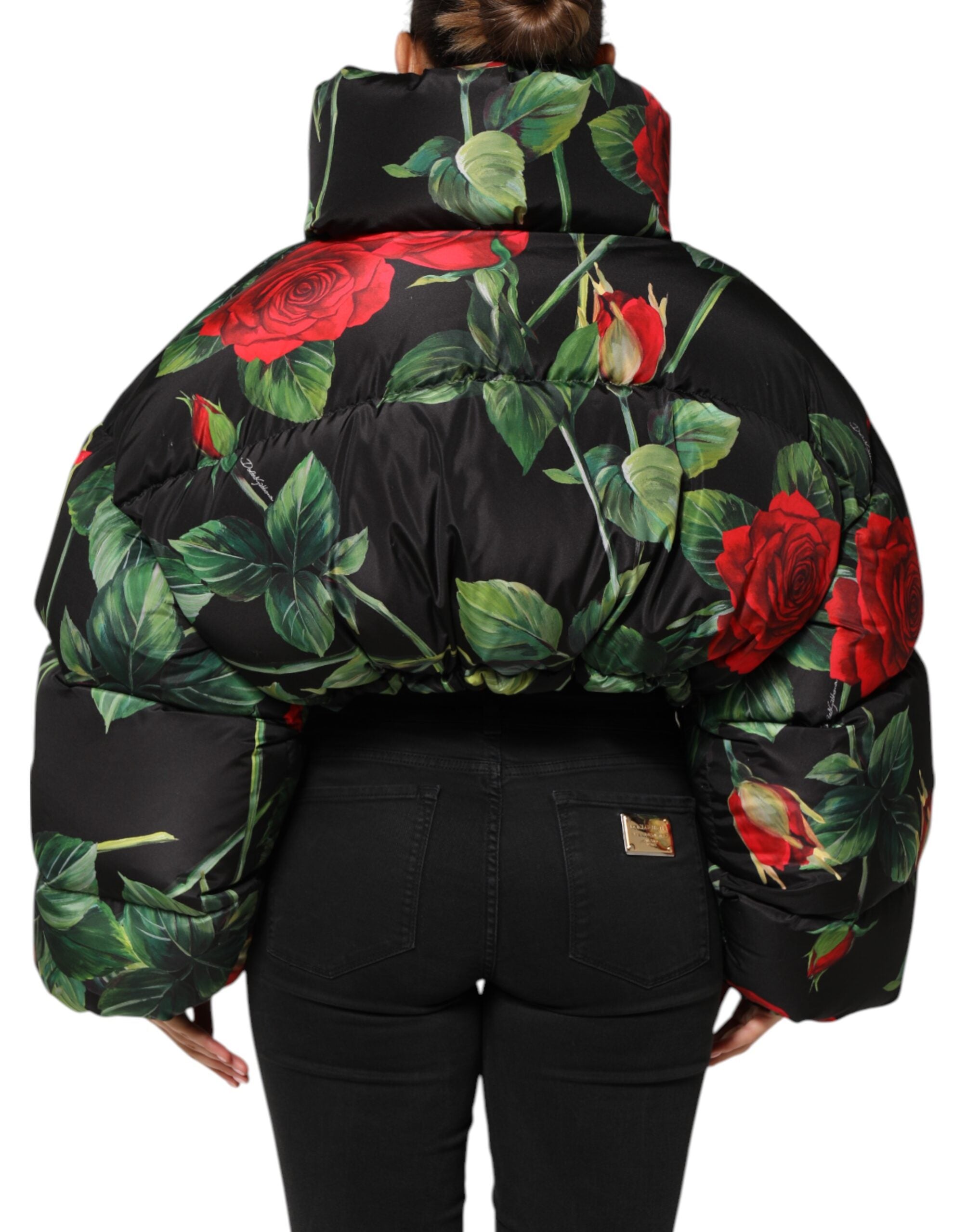 Dolce & Gabbana Multicolor Floral Puffer Coat Full Zip Jacket Dolce & Gabbana
