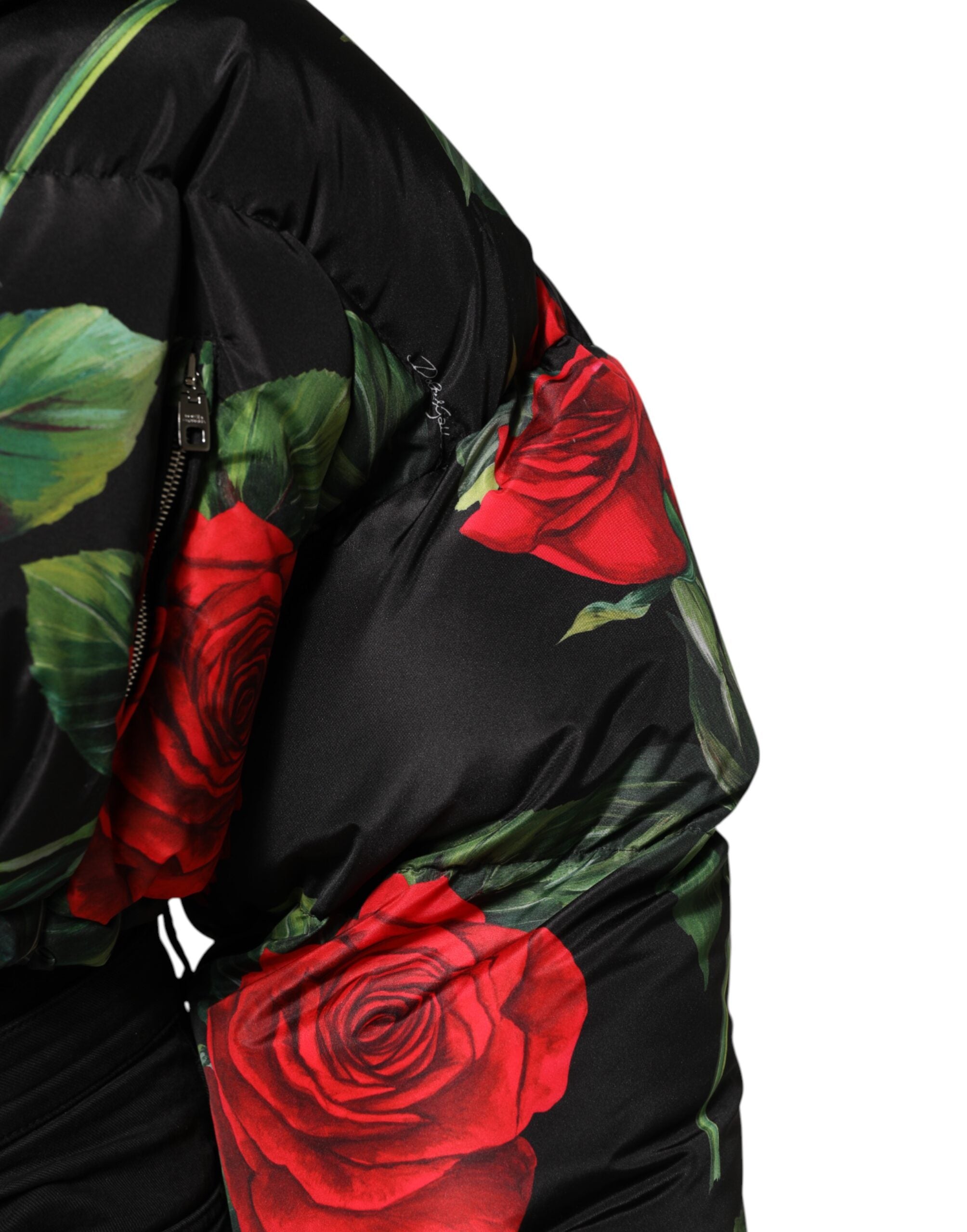 Dolce & Gabbana Multicolor Floral Puffer Coat Full Zip Jacket Dolce & Gabbana