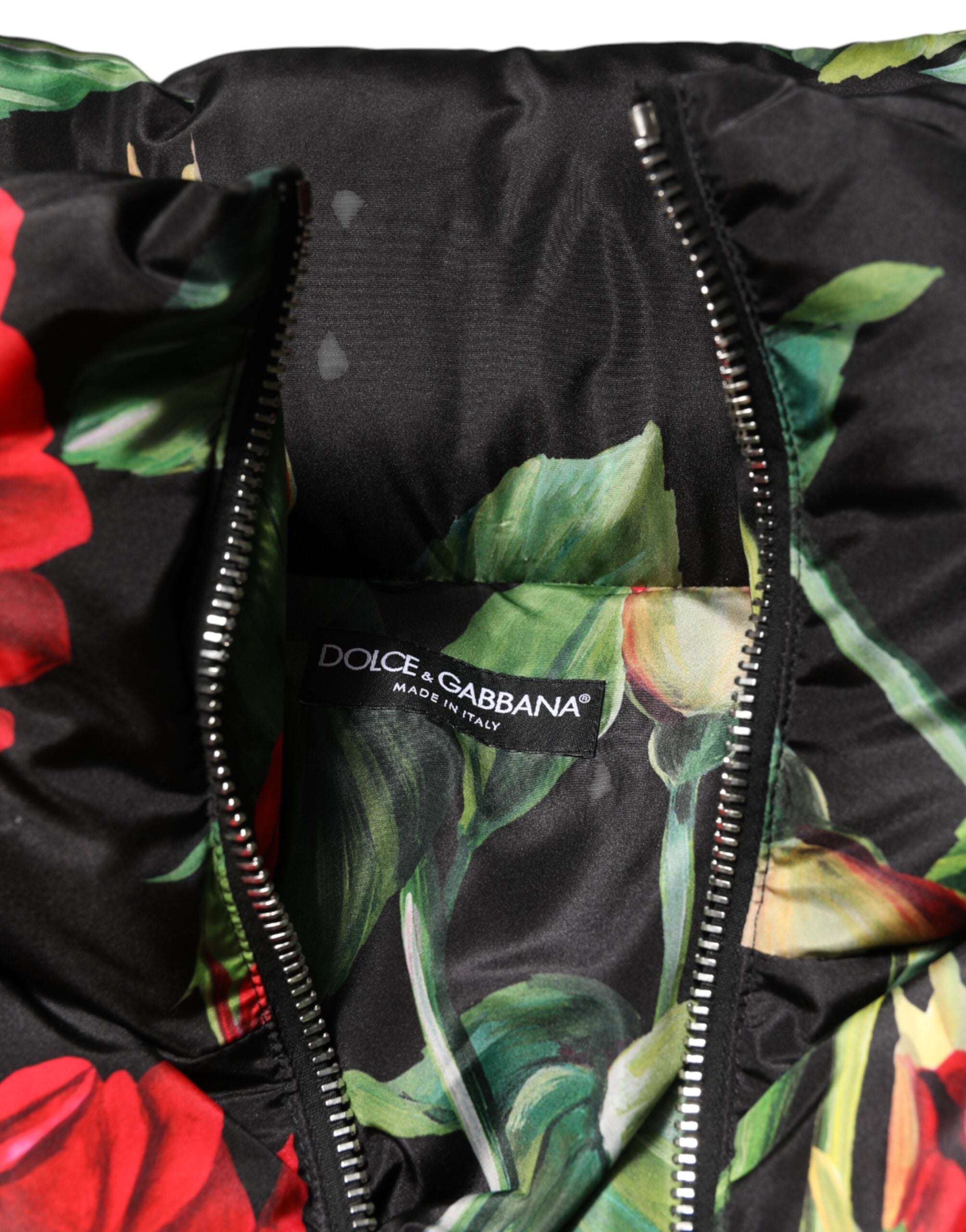 Dolce & Gabbana Multicolor Floral Puffer Coat Full Zip Jacket Dolce & Gabbana