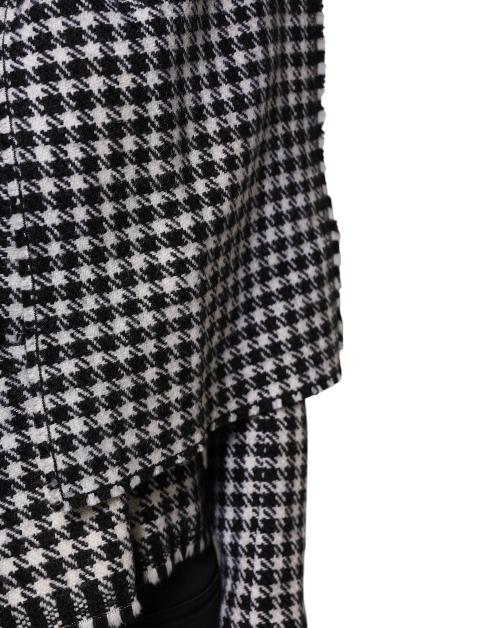 Dolce & Gabbana Multicolor Wool Monochrome Patterned Jacket Dolce & Gabbana