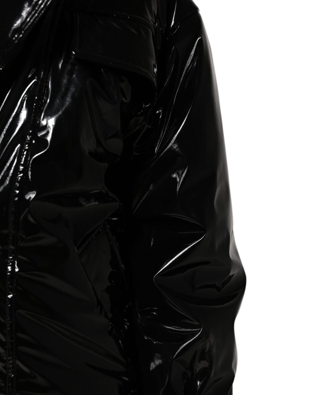 Dolce & Gabbana Black Polyester Quilted Puffer Coat Jacket