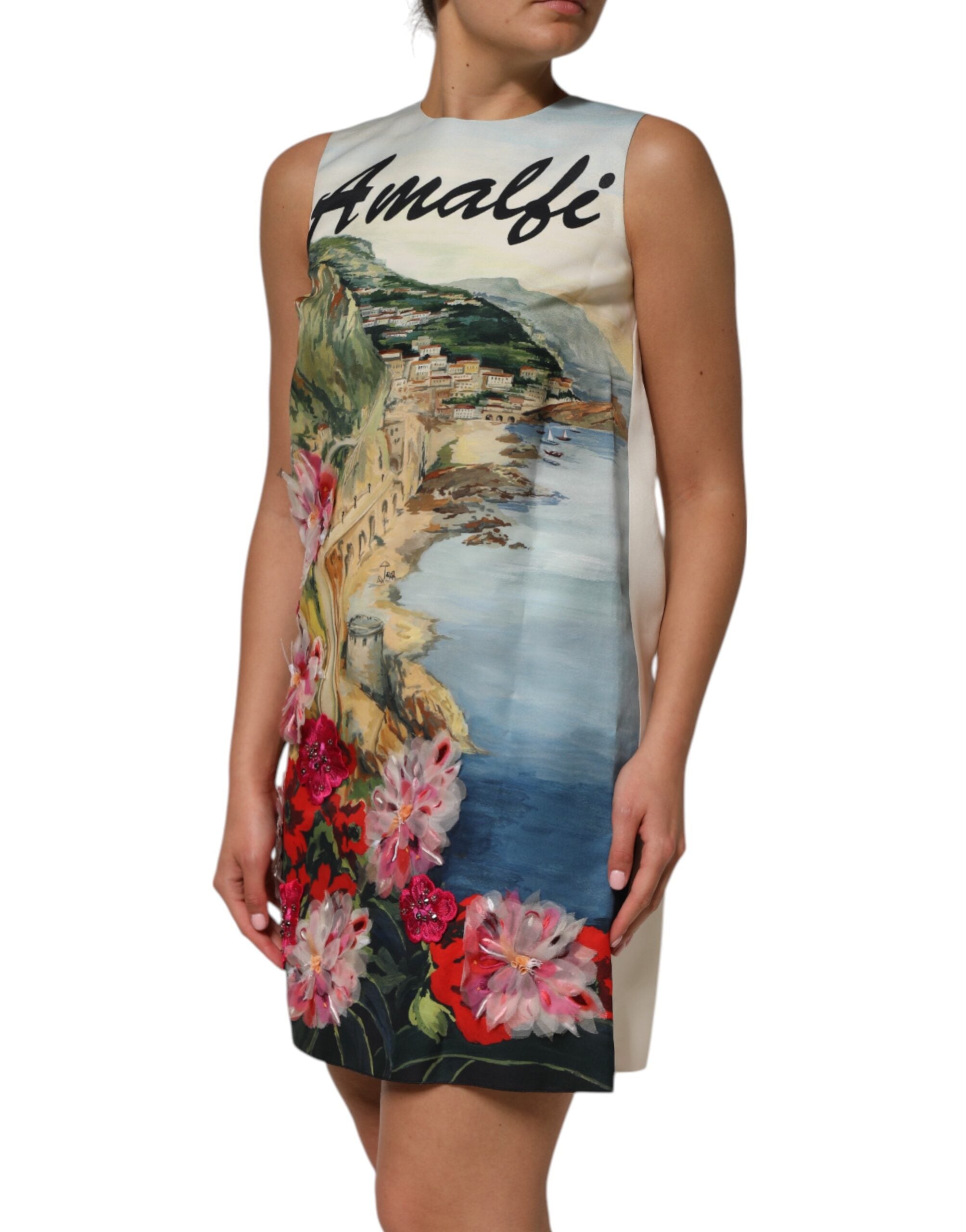 Dolce & Gabbana Multicolor Crystal Embellished Mini Dress Dolce & Gabbana
